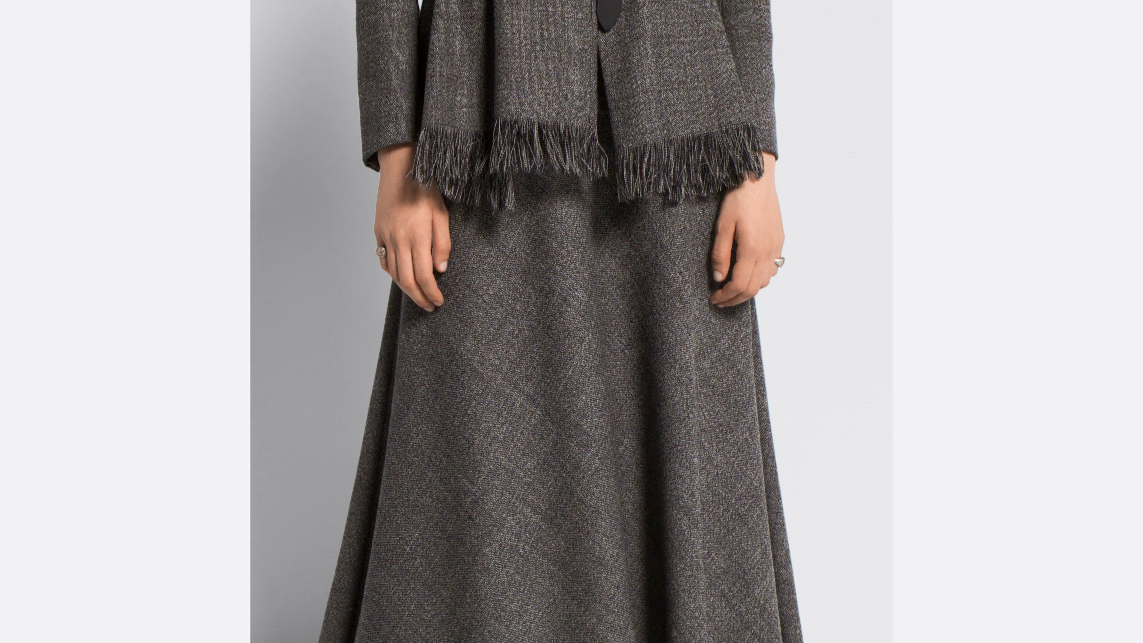 DIOR | フレア ミディスカート バージンウール ツイード