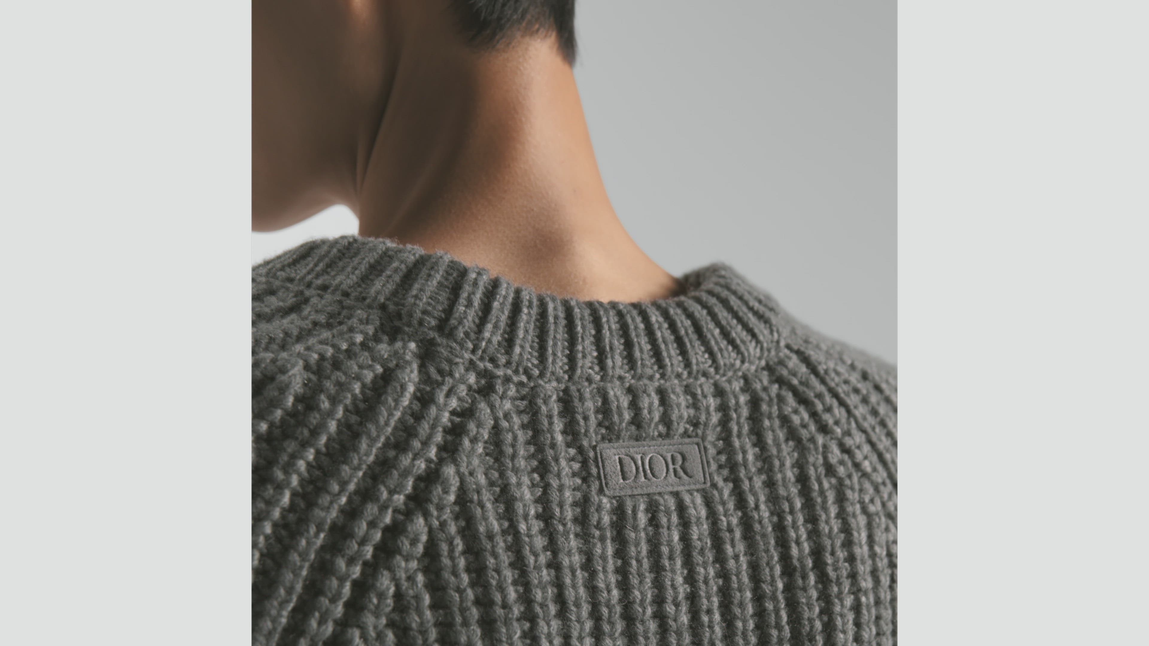 Dior Icons Sweater Gray Cashmere Knit | DIOR