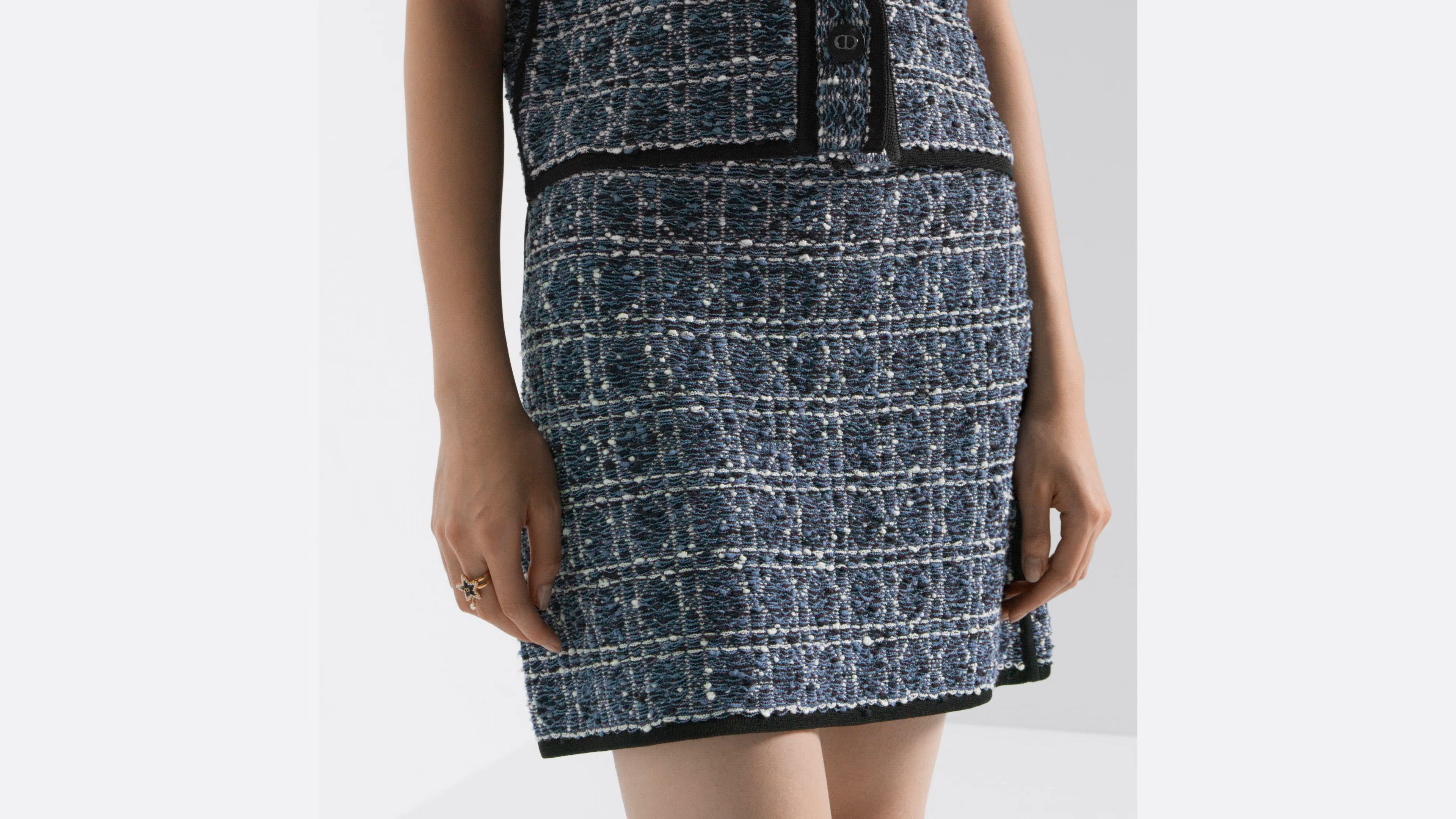 DIOR | ミニスカート カナージュ コットンブレンド ツイード