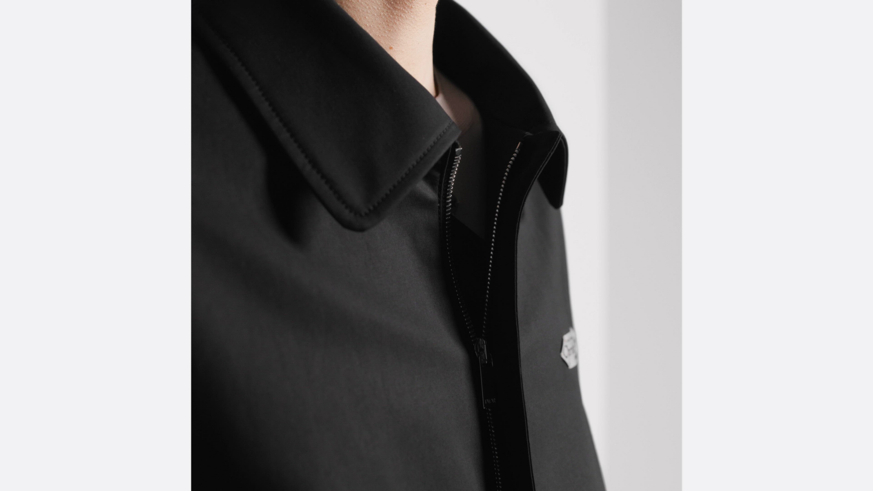 Zipped Blouson Jacket with Christian Dior Paris Tag Black