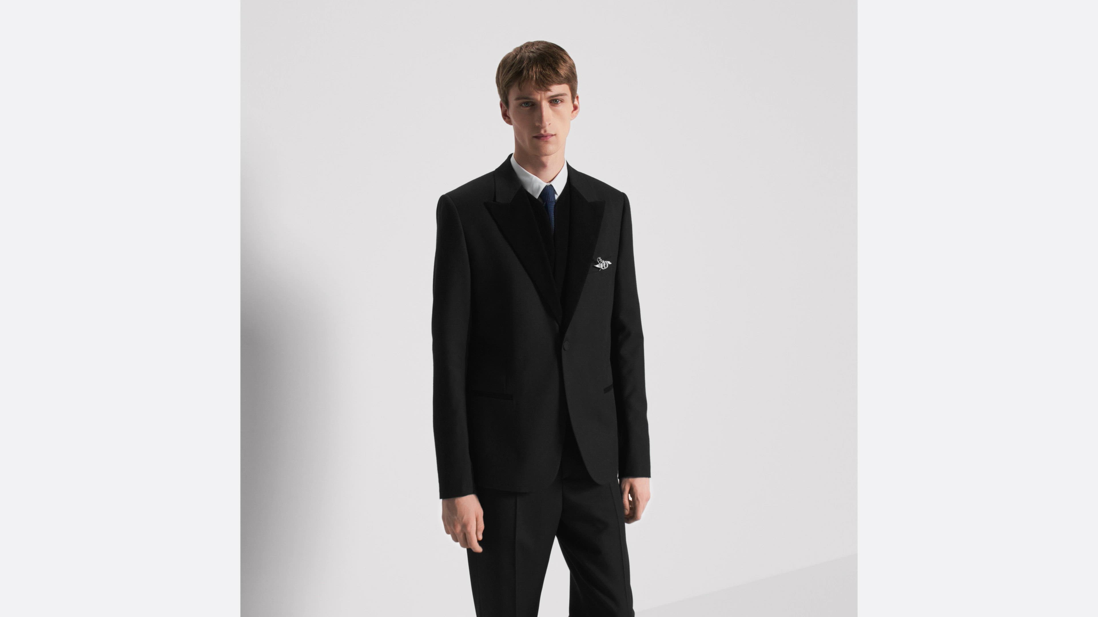 Jacket with Corduroy Detail Black Wool Whipcord | DIOR