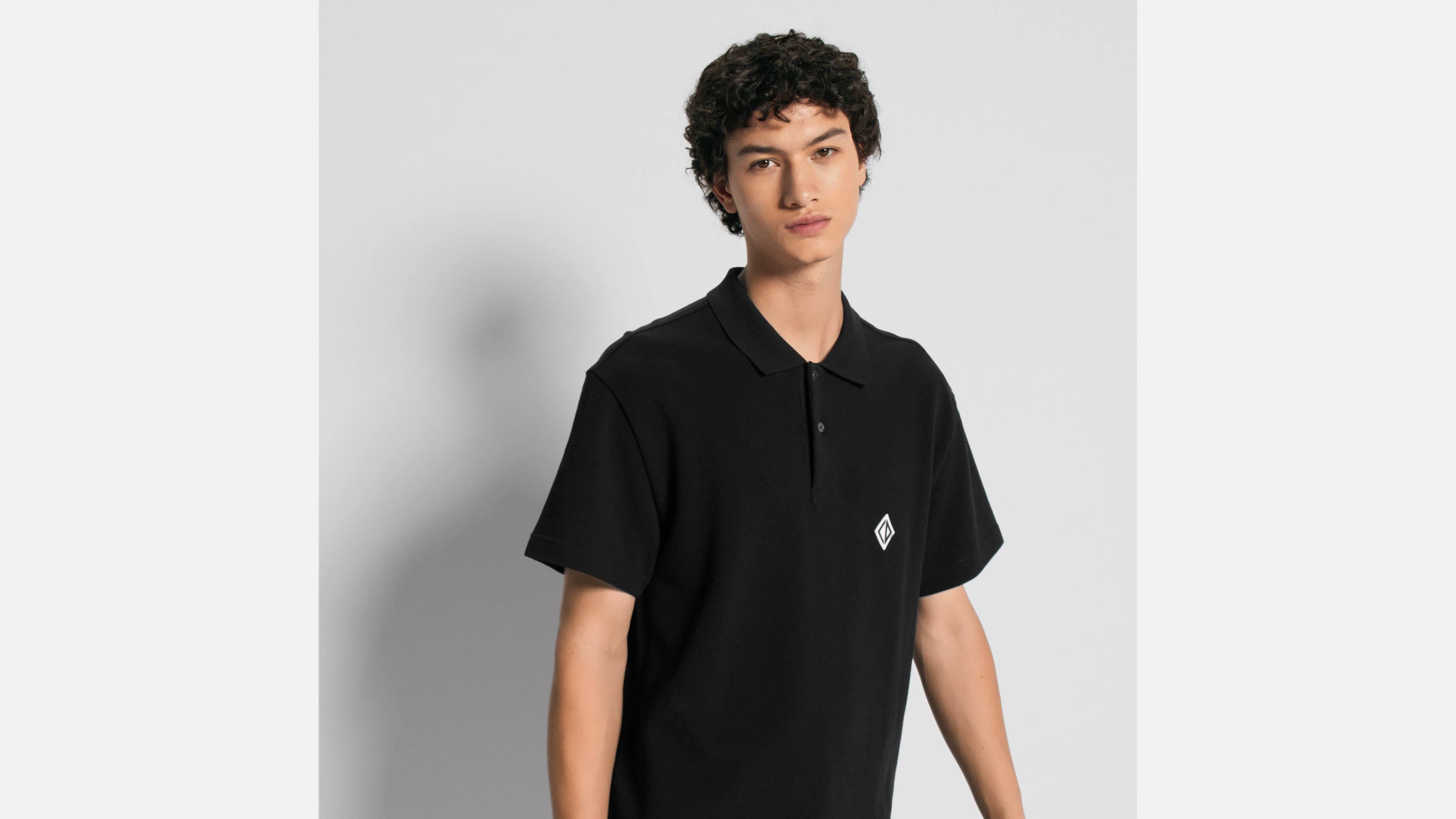 Christian Dior ポロシャツ 黒 CD Icon Polo Shirt Black Cotton Piqué | DIOR