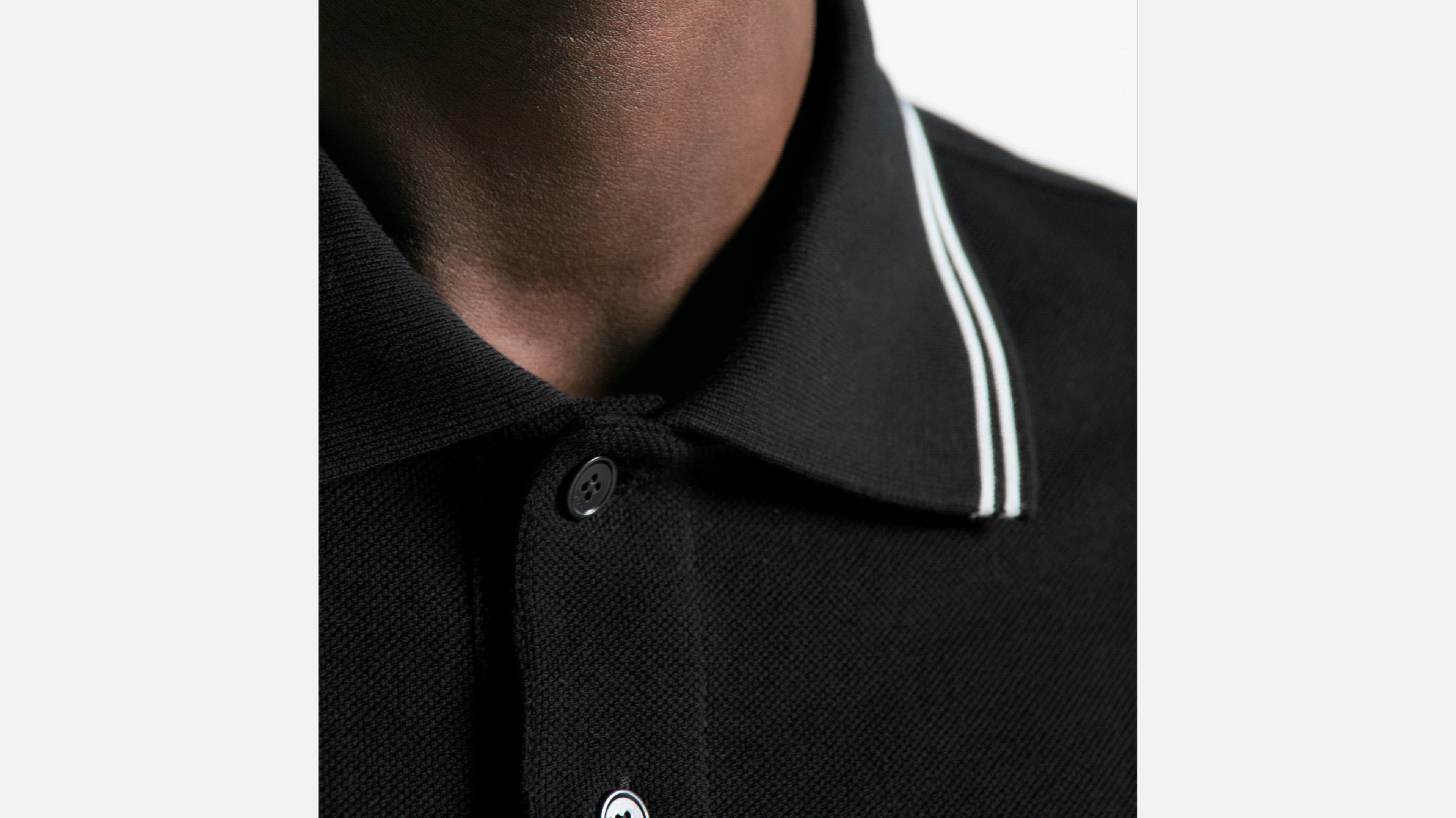 CD Icon Polo Shirt Black Cotton Piqué | DIOR