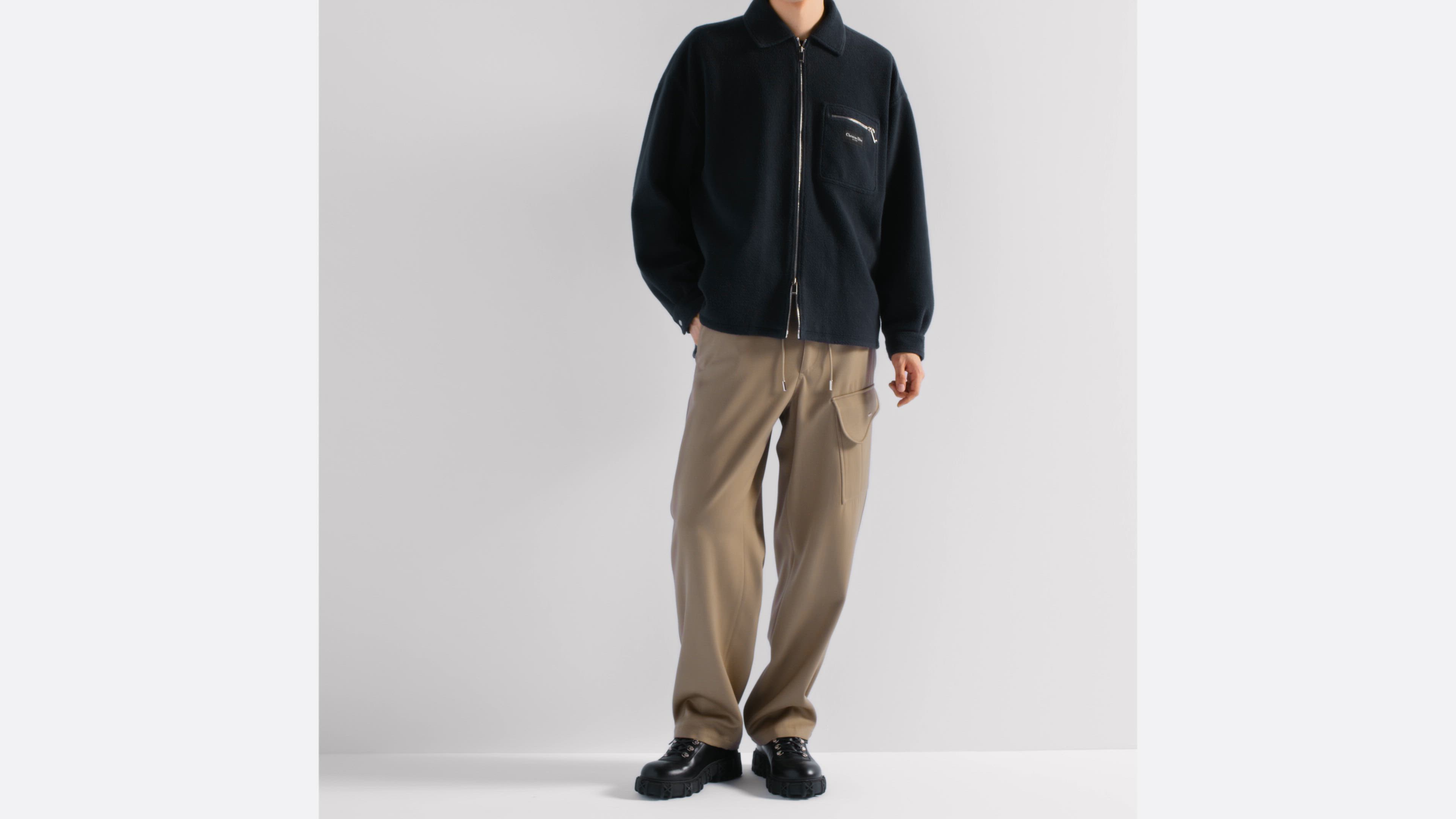 DIOR | Saddleポケット カーゴパンツ バージンウール ブレンド ギャバジン