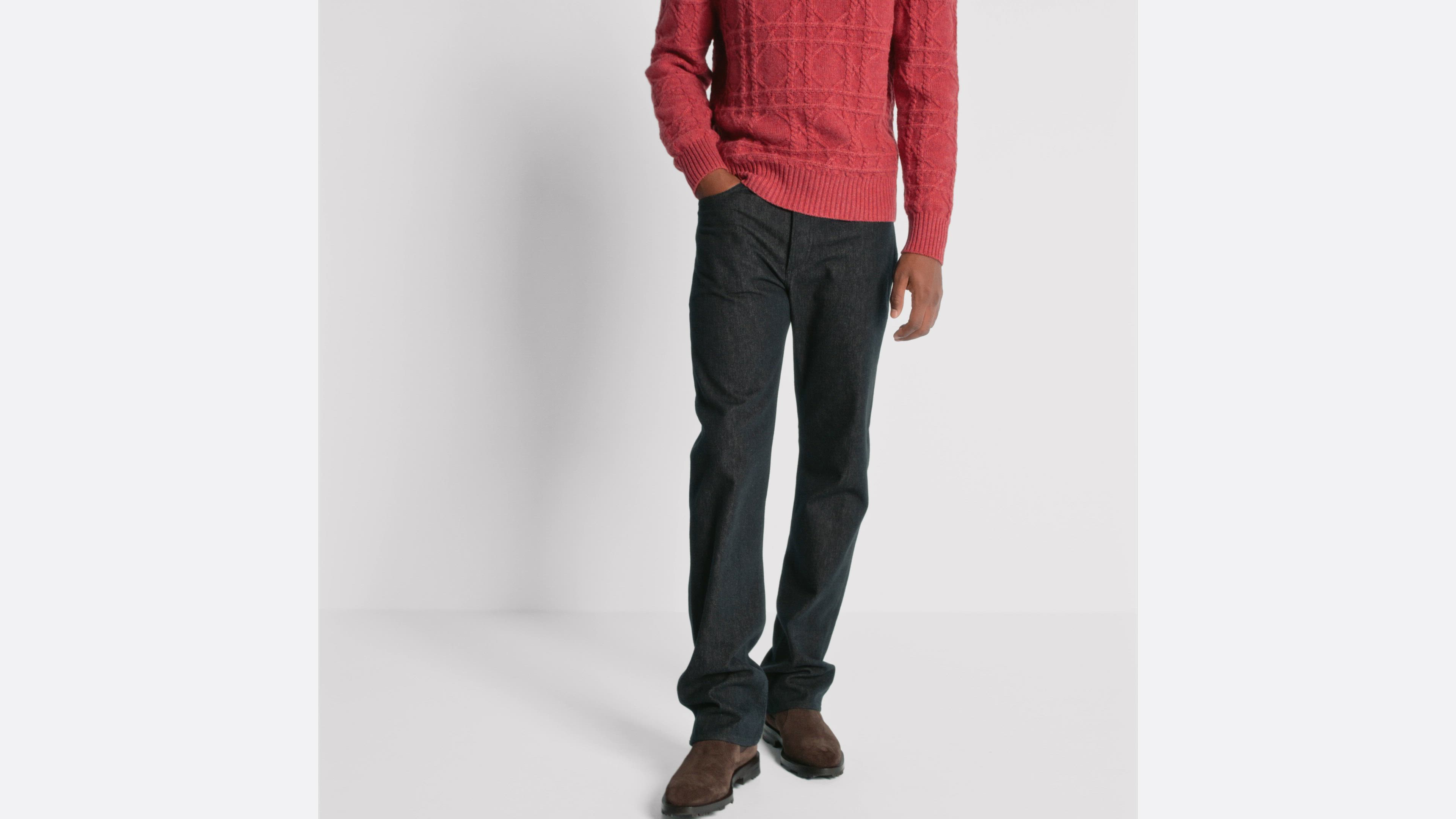 Dior Icons Long Regular Jeans Navy Blue Cotton and Cashmere Twill