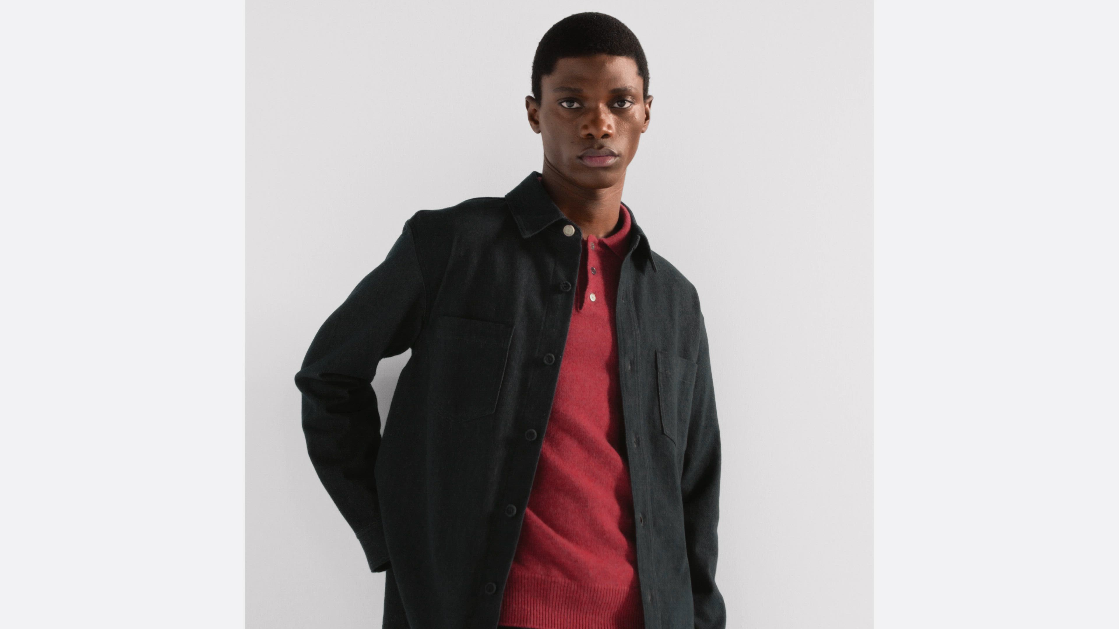 Dior Icons Overshirt Navy Blue Cotton and Cashmere Twill | DIOR