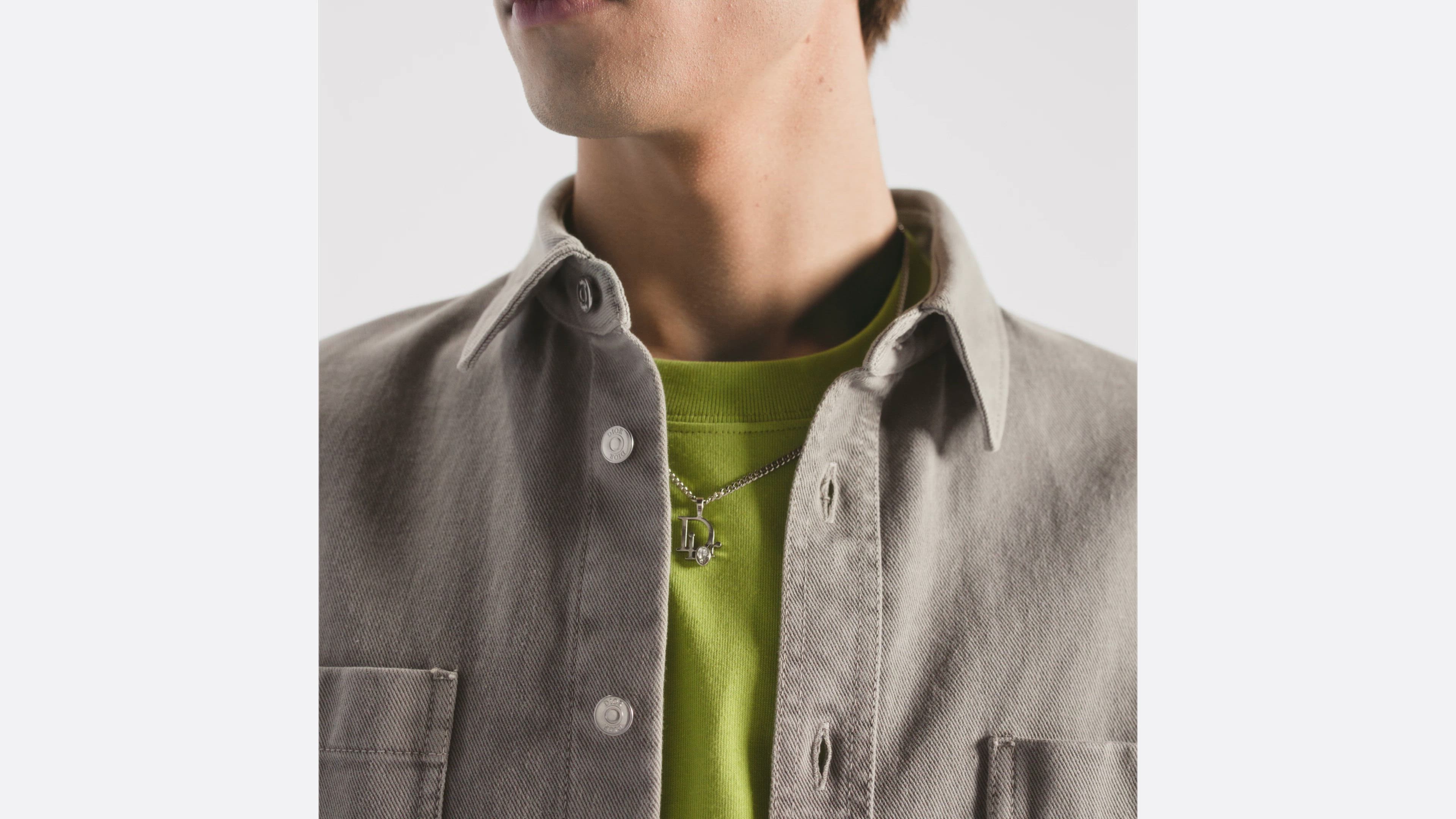 Overshirt Gray Cotton Twill | DIOR