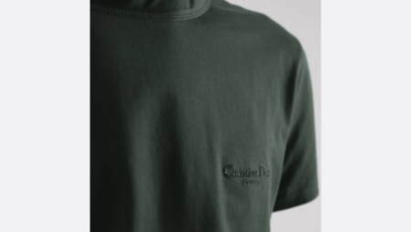 Christian Dior Couture T-Shirt, Regular Fit Gray Cotton Jersey | DIOR