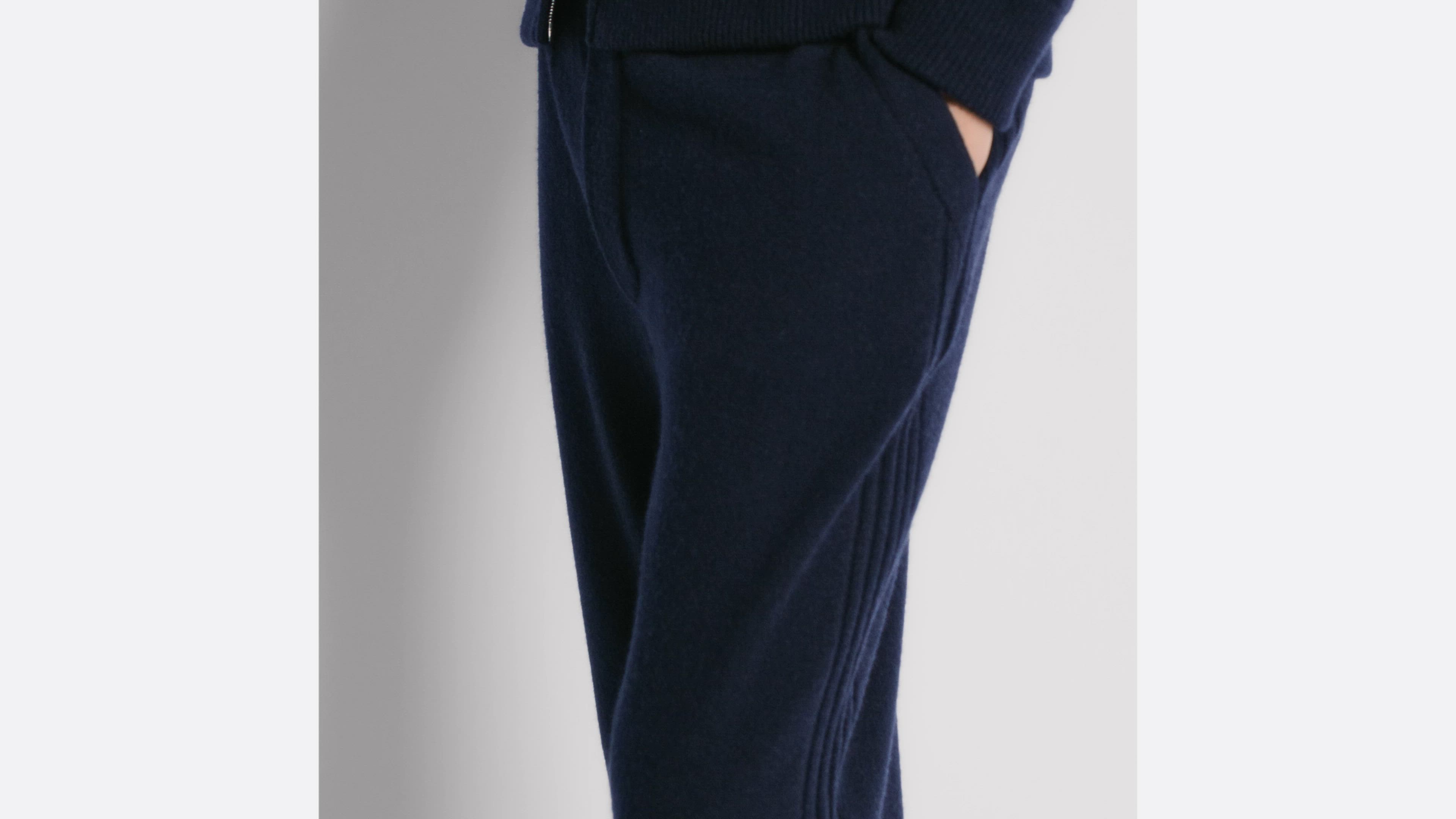 Dior Icons Track Pants Navy Blue Cashmere Jersey | DIOR