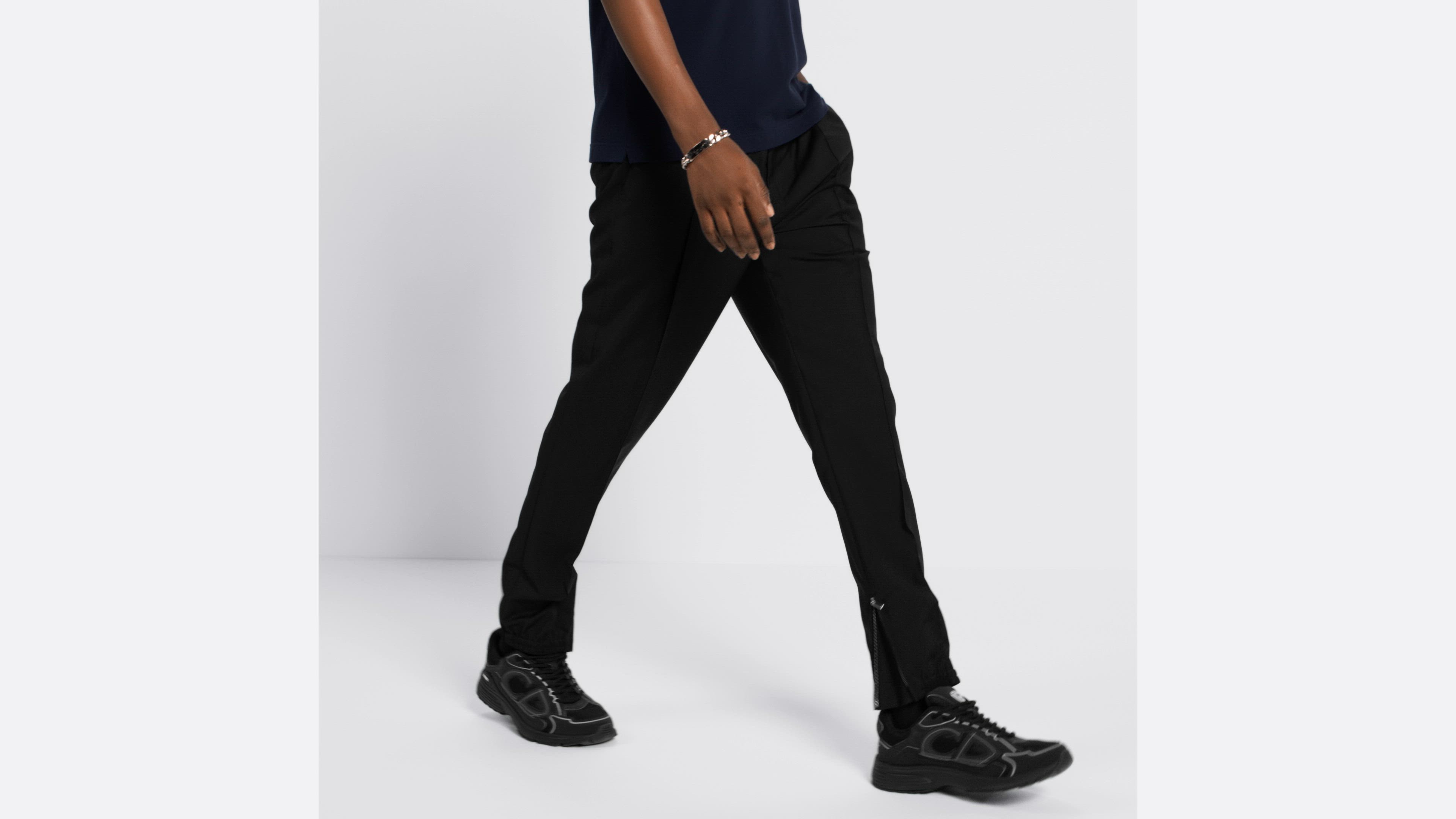 Tailored Track Pants Black Virgin Wool Twill | DIOR