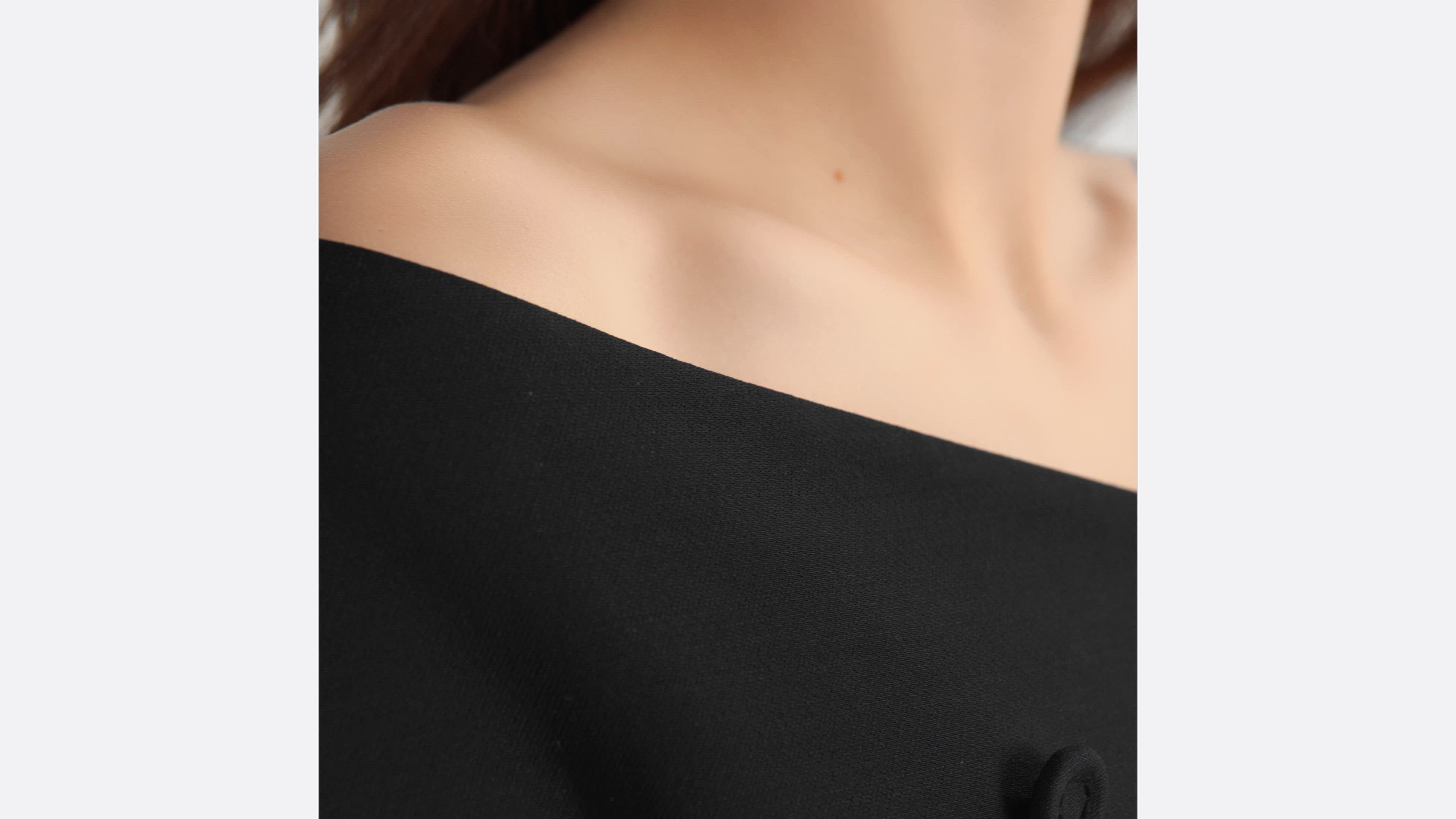 DIOR | オフショルダー ジャケット ダブルブレスト ウール & シルク