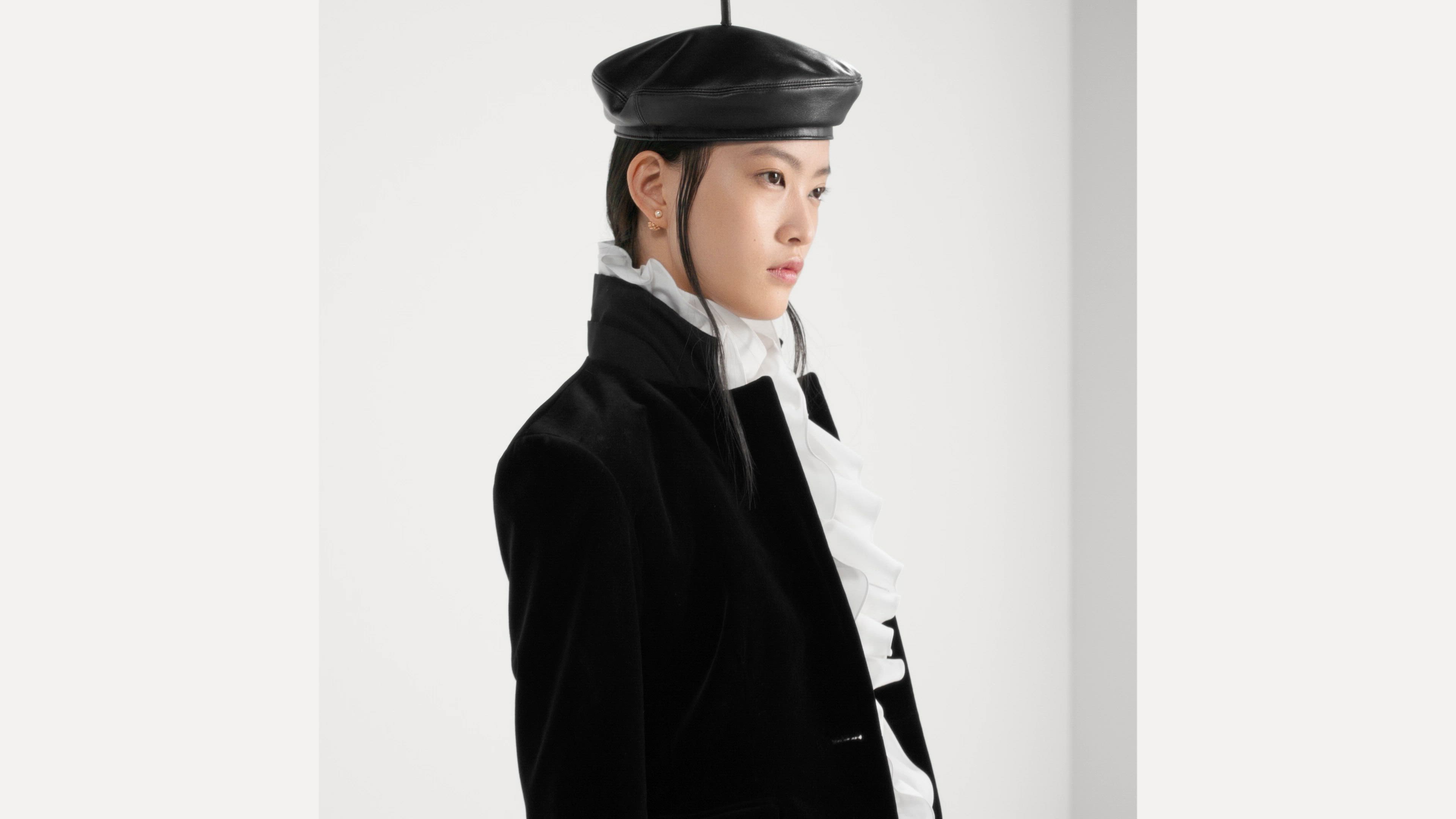 Dior Arty Beret Black Lambskin | DIOR