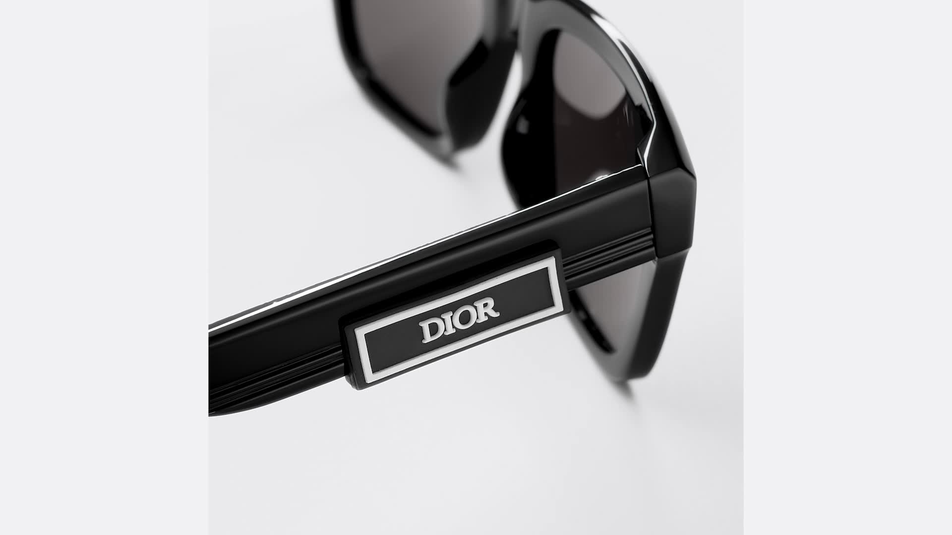 DiorB23 S1I Black Rectangular Sunglasses | DIOR