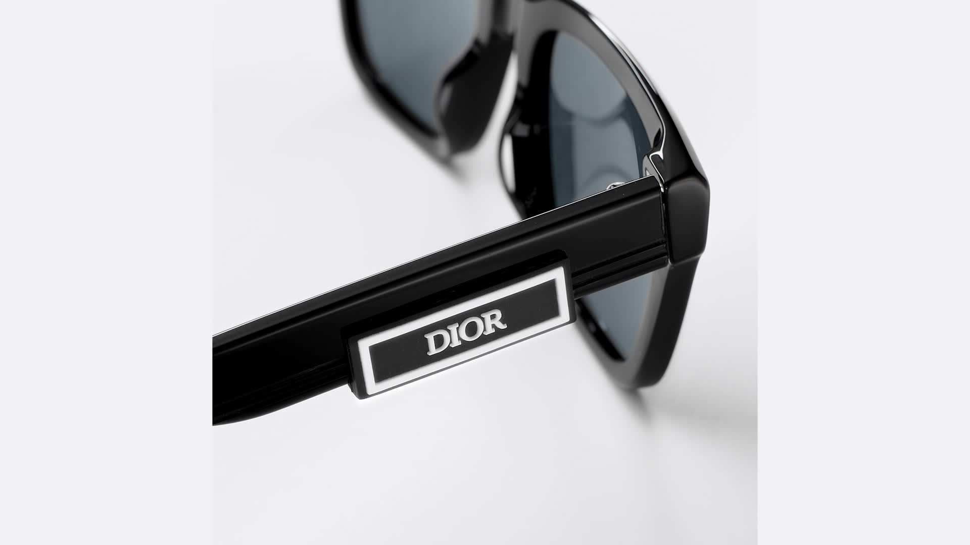 DiorB23 S1I Black Rectangular Sunglasses | DIOR