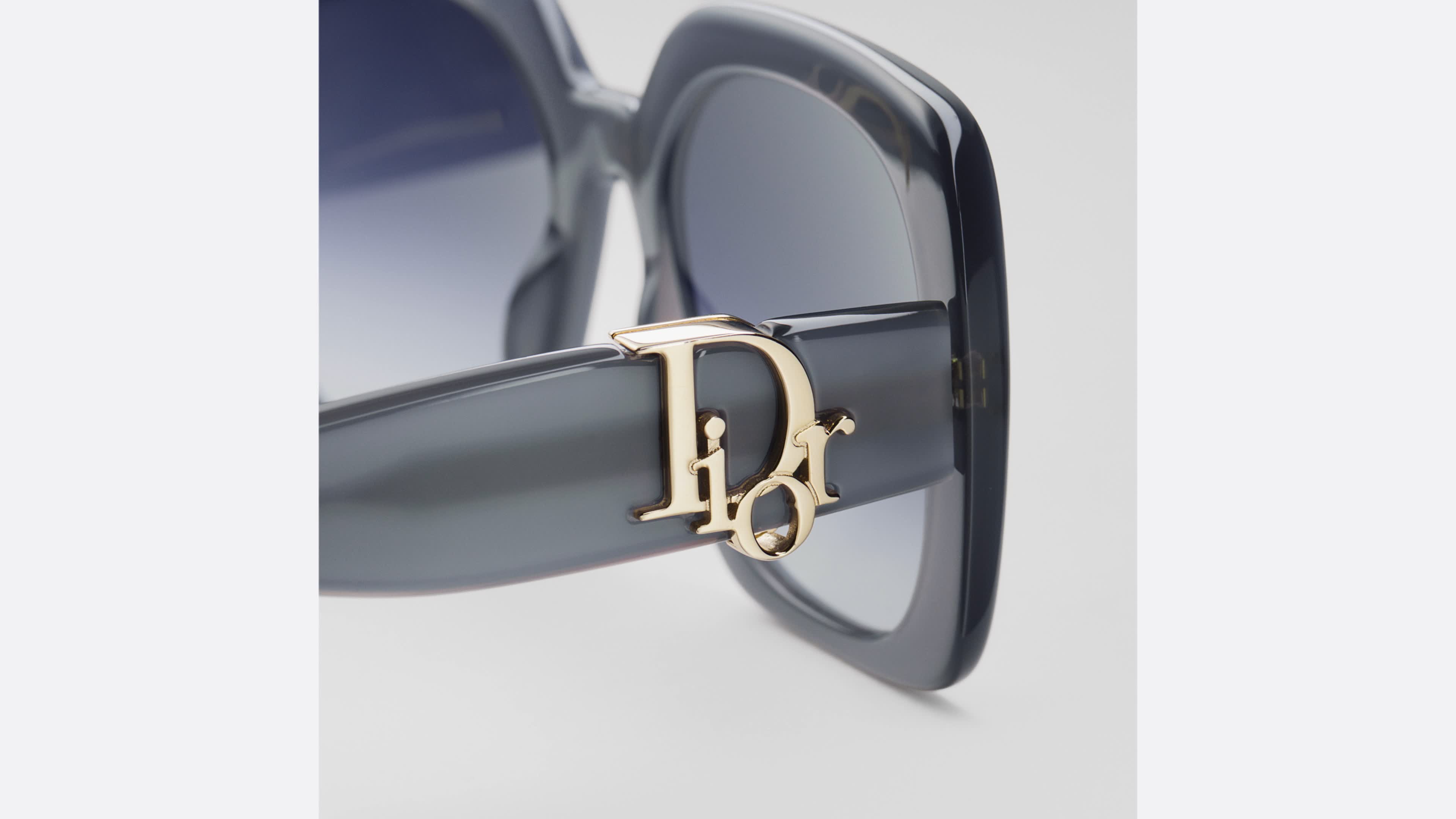 Dior Oblique S1I Óculos escuros quadrados cinza-claro e cinza