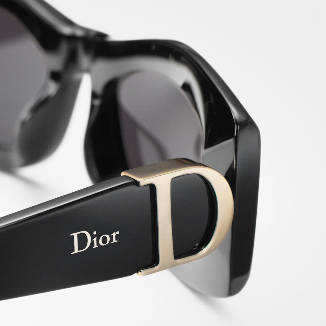 Dior Initials S1I Black Rectangular Sunglasses | DIOR US