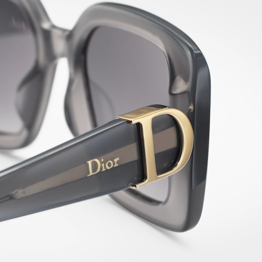 Dior Initials S2I Sea Glass Gray Square Sunglasses | DIOR PT