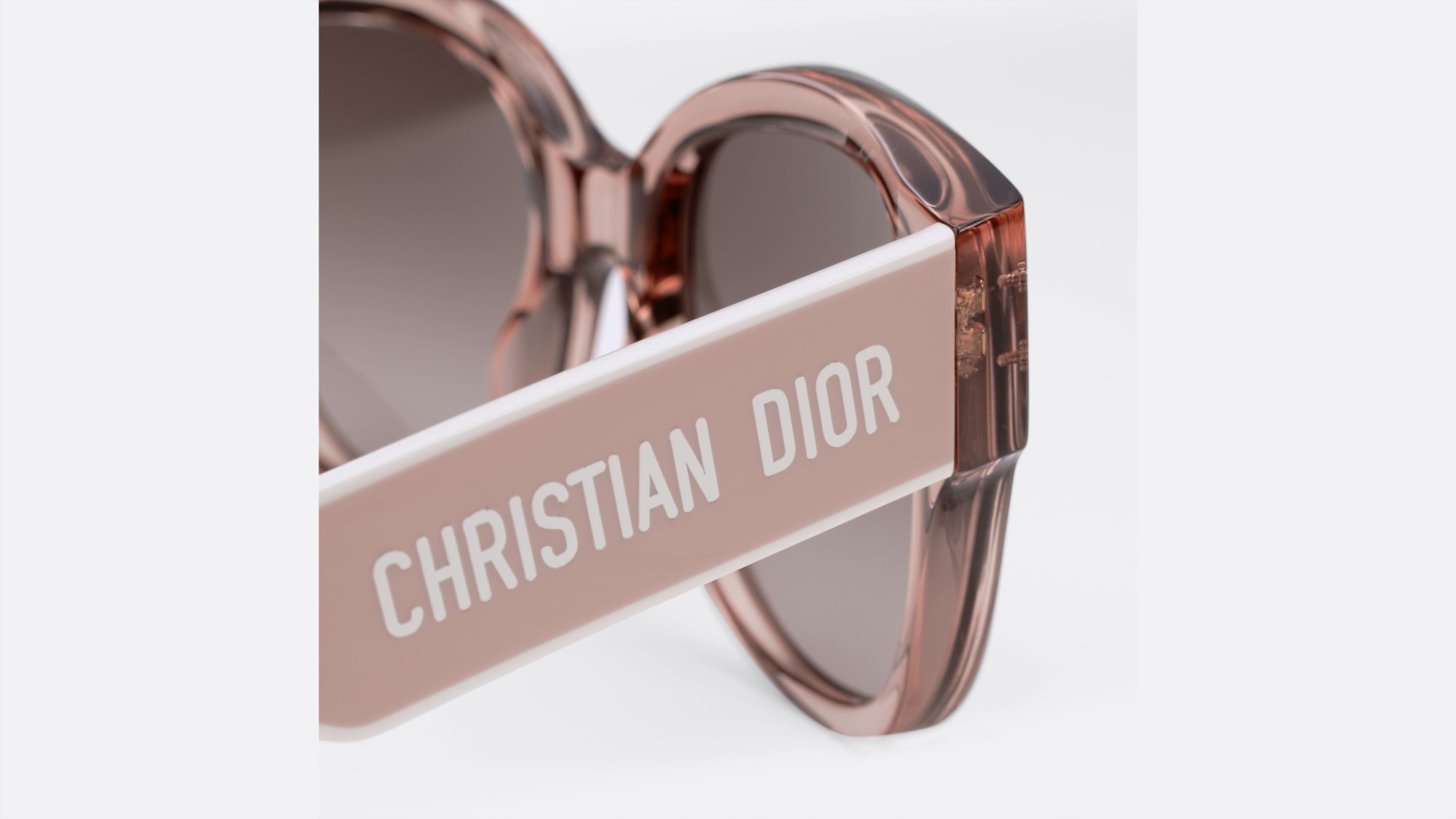 DiorPacific B2I Transparent Pink Butterfly Sunglasses | DIOR