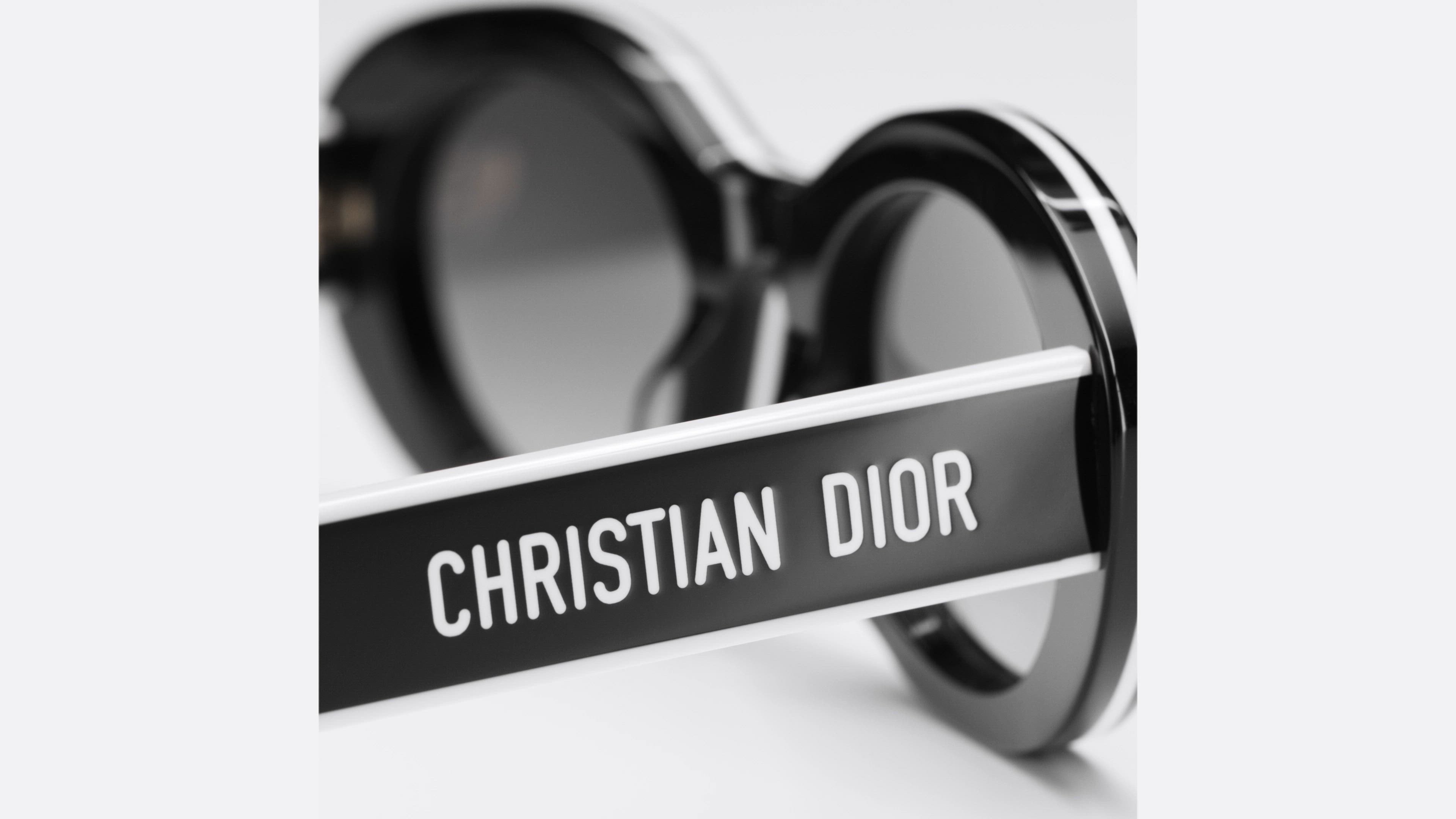 DiorPacific B4I Óculos escuros pretos com formato oval | DIOR