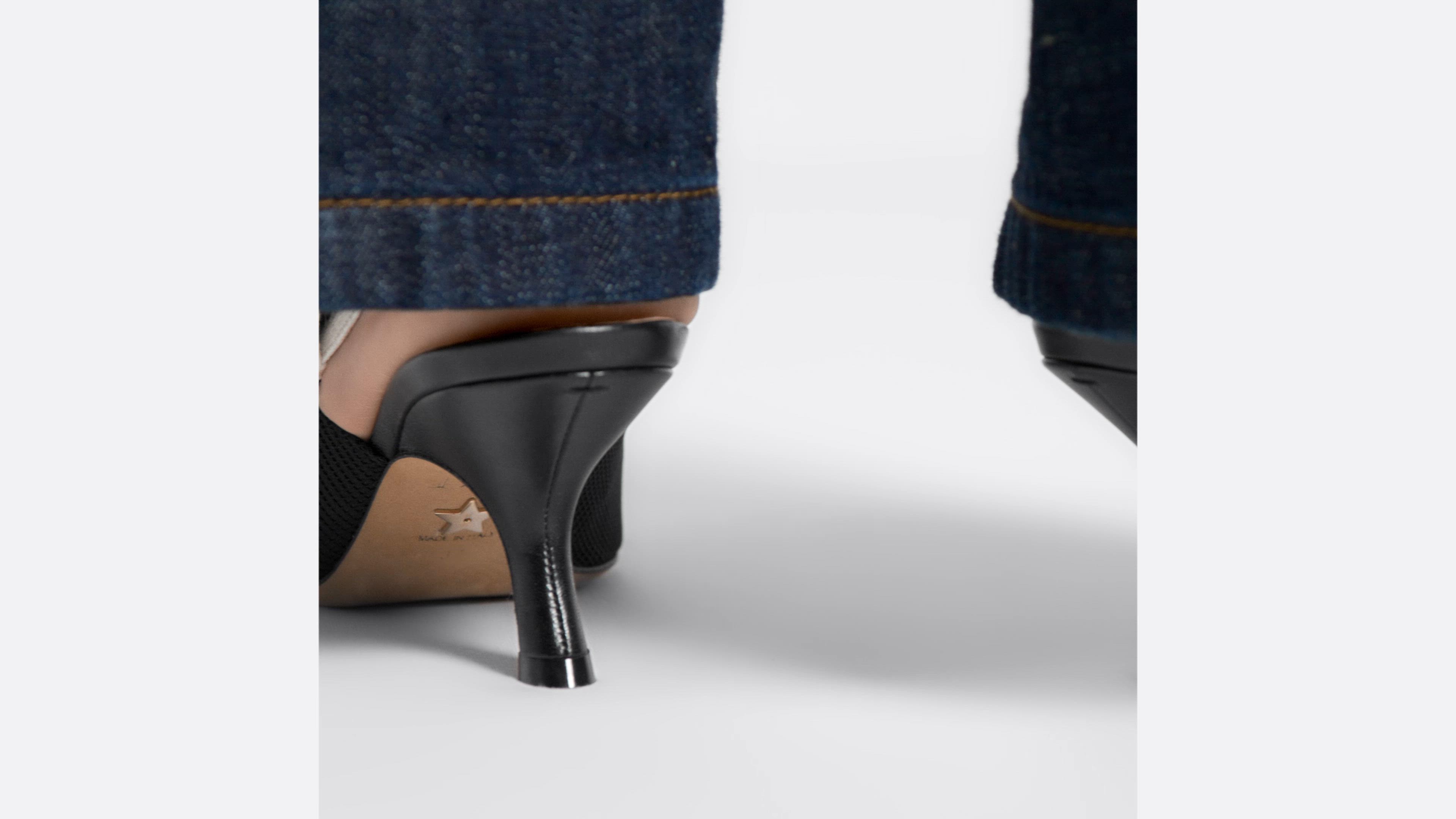 Scarpin slingback J'Adior Tecido técnico preto | DIOR