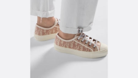 Walk'n'Dior Sneaker Nude Dior Oblique Embroidered Cotton | DIOR