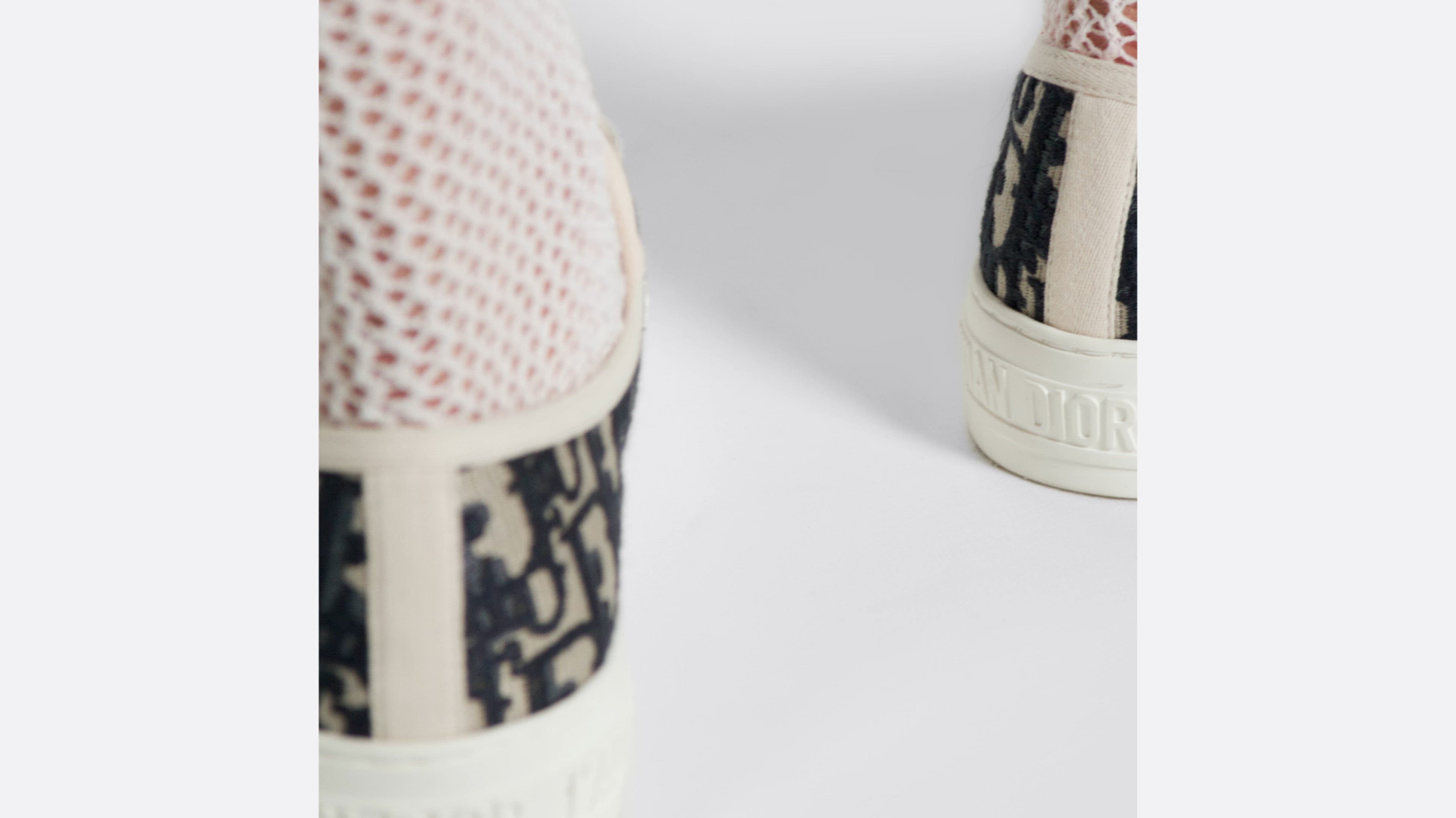 Walk'n'Dior Sneaker Deep Blue Dior Oblique Embroidered Cotton