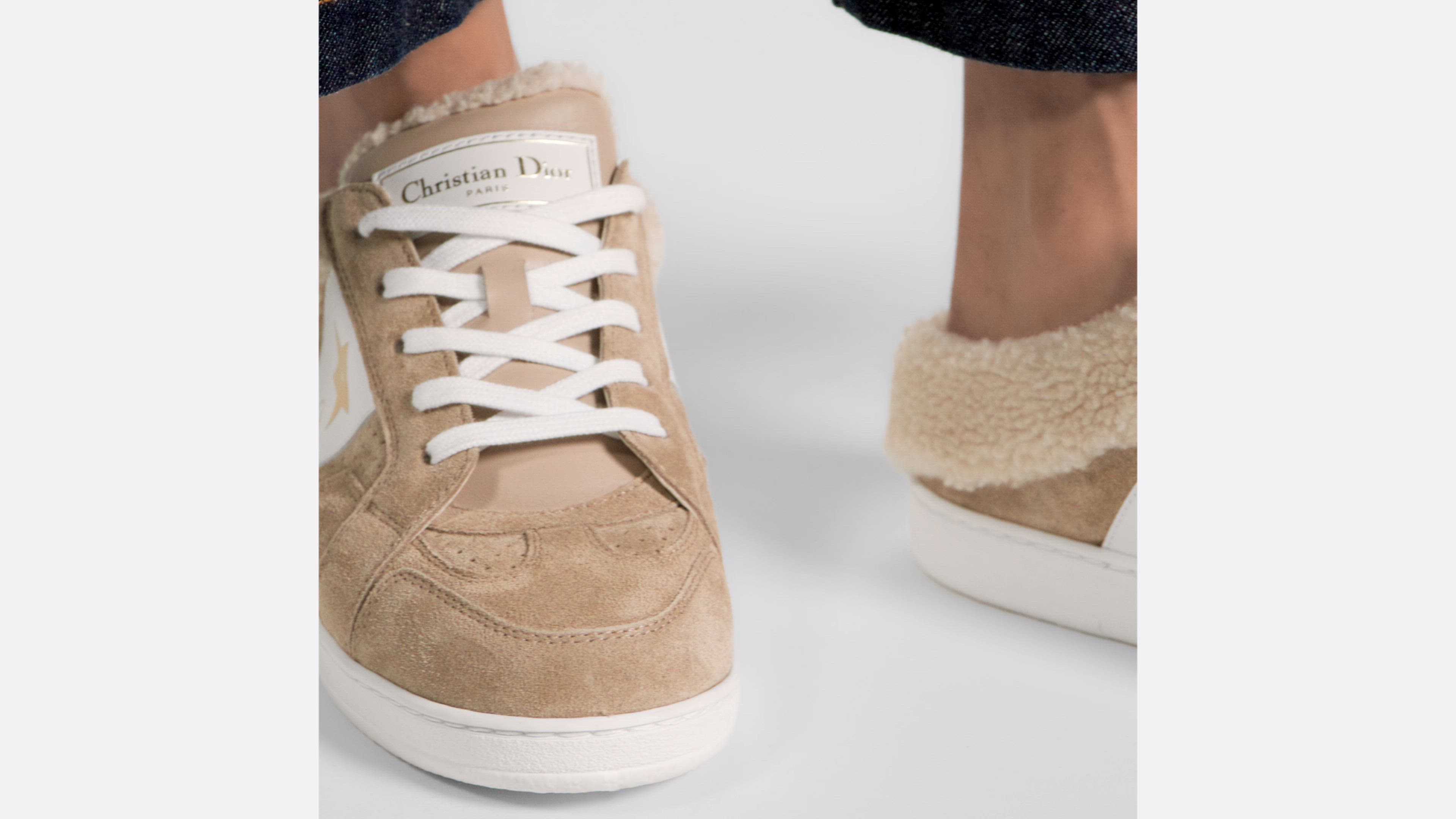 Dior Star Sneaker Beige Suede Calfskin | DIOR