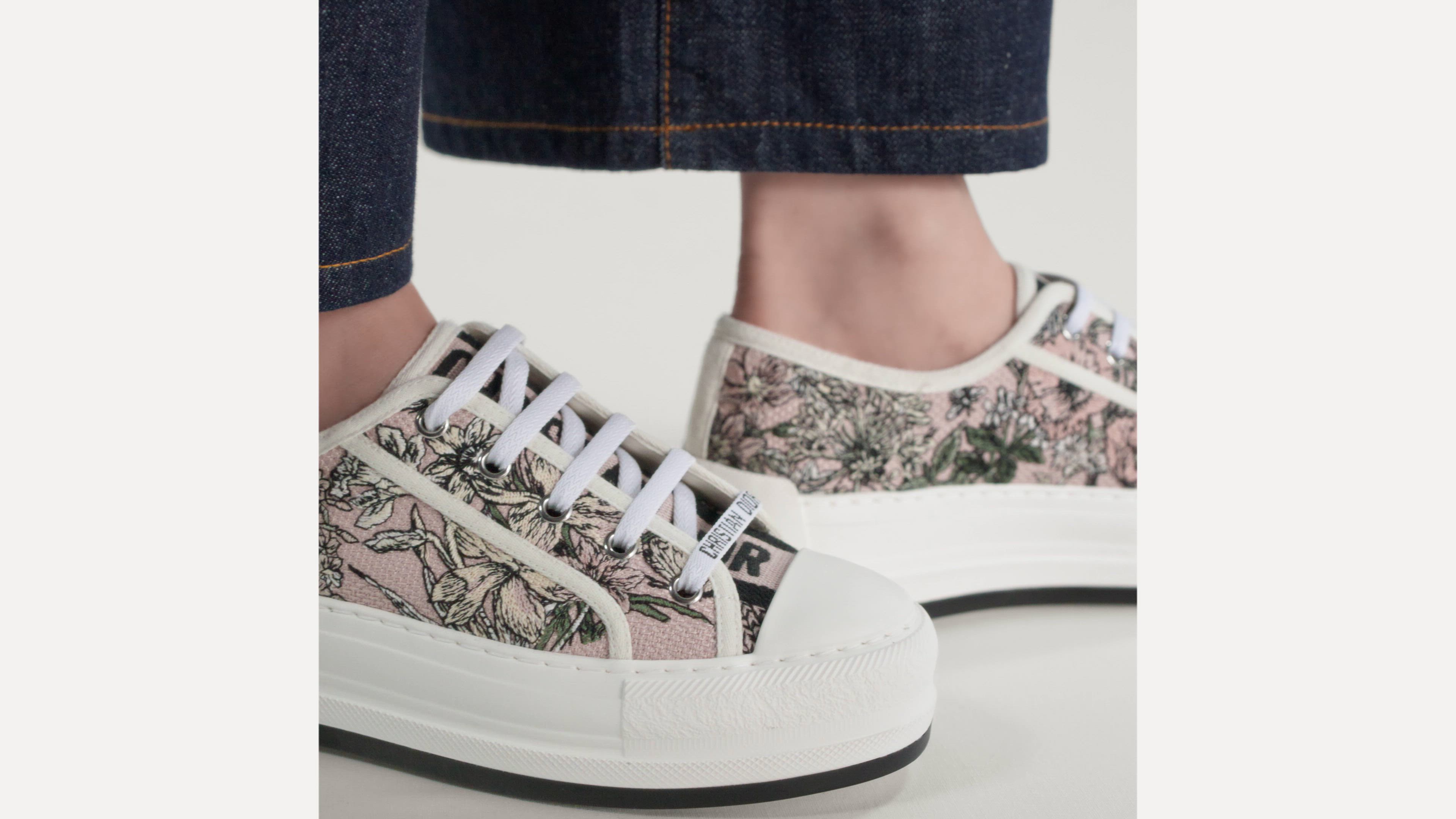 Dior Lucky Walk'n'Dior Platform Sneaker Rose des Vents Pink