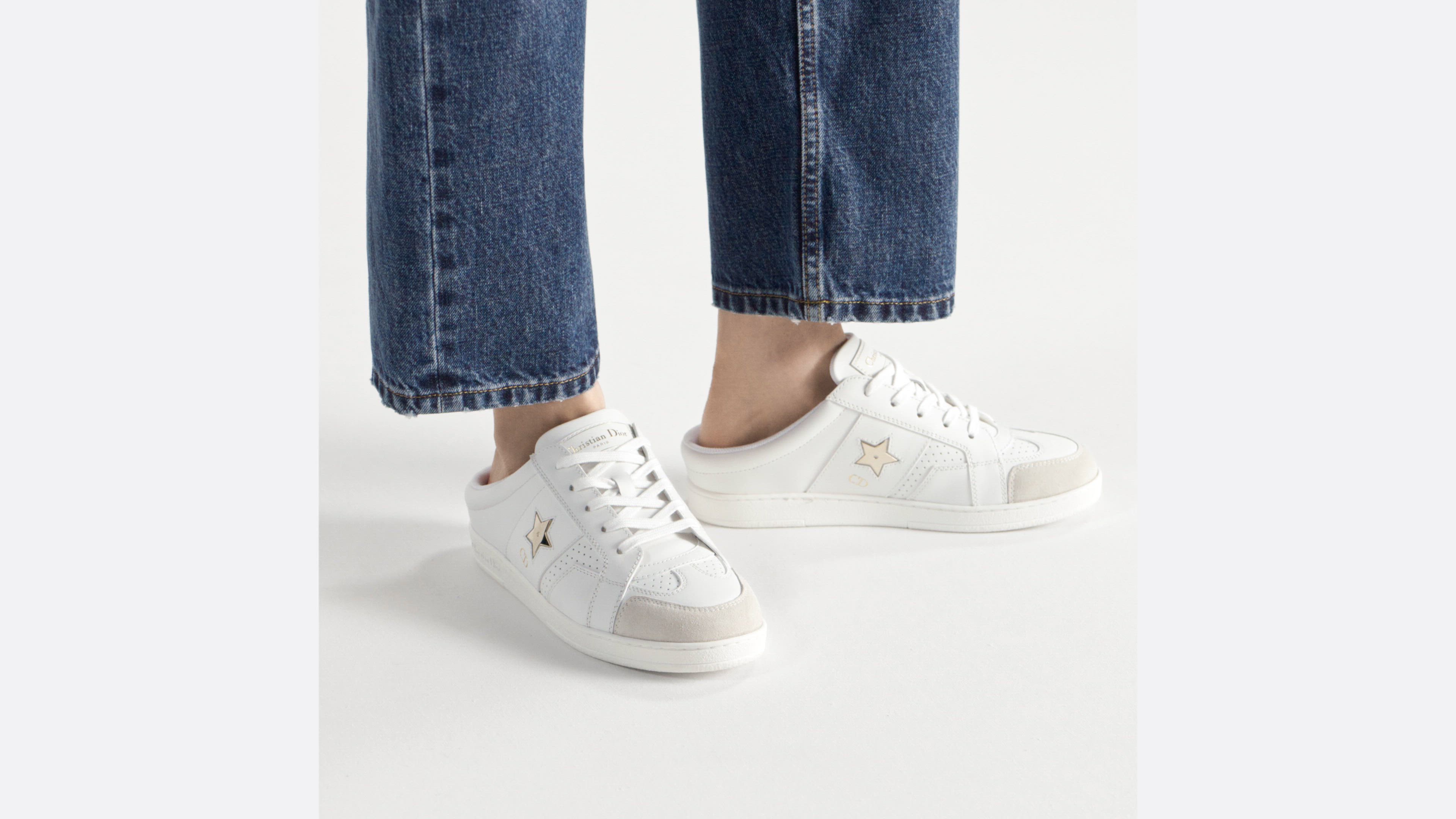 Dior Star Sneaker White Calfskin and Suede Calfskin | DIOR