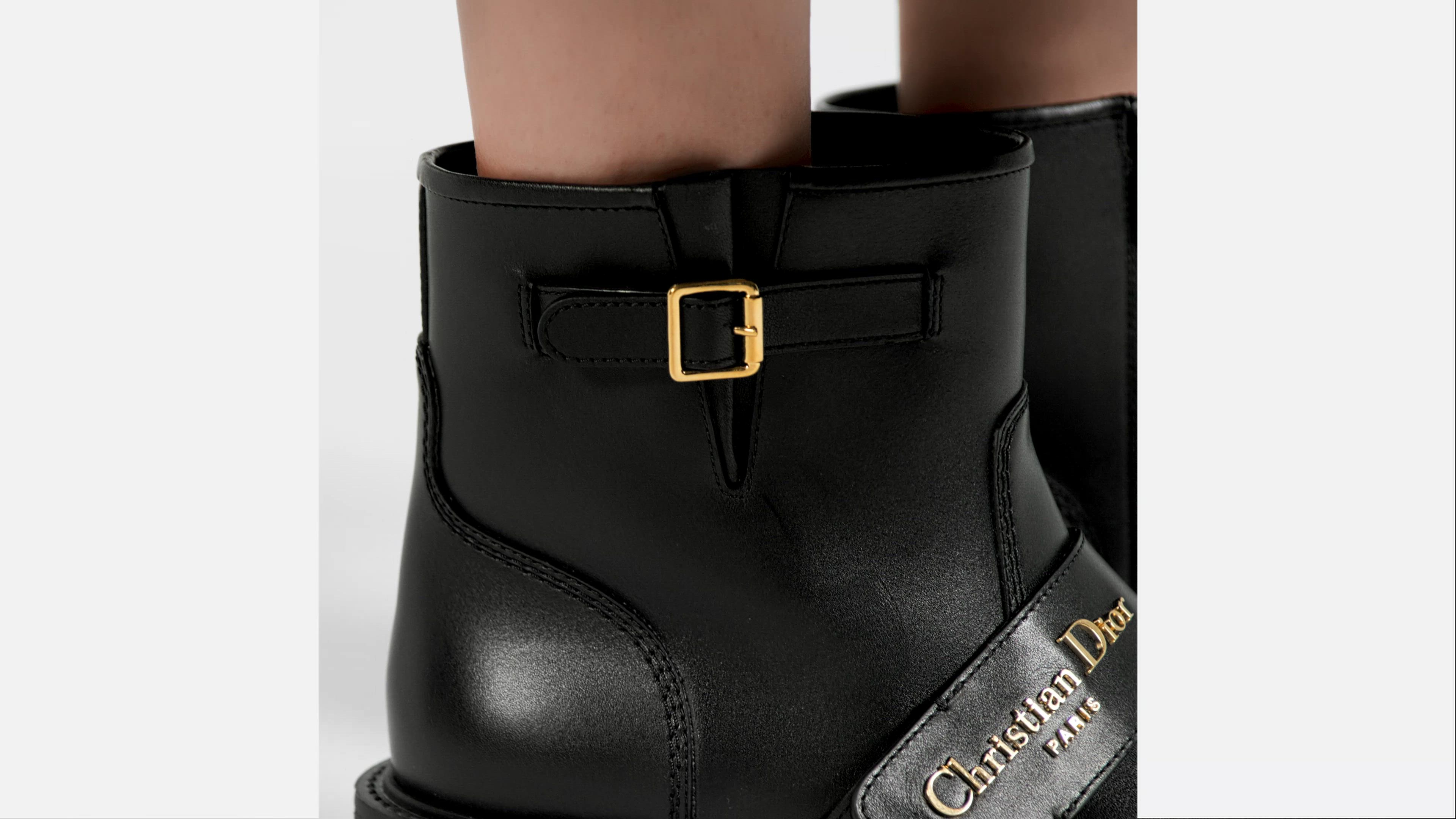 D-Quest Ankle Boot Black Calfskin | DIOR