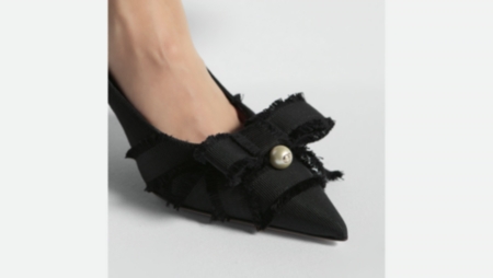 Adiorable Pump Black Fringed Grosgrain | DIOR