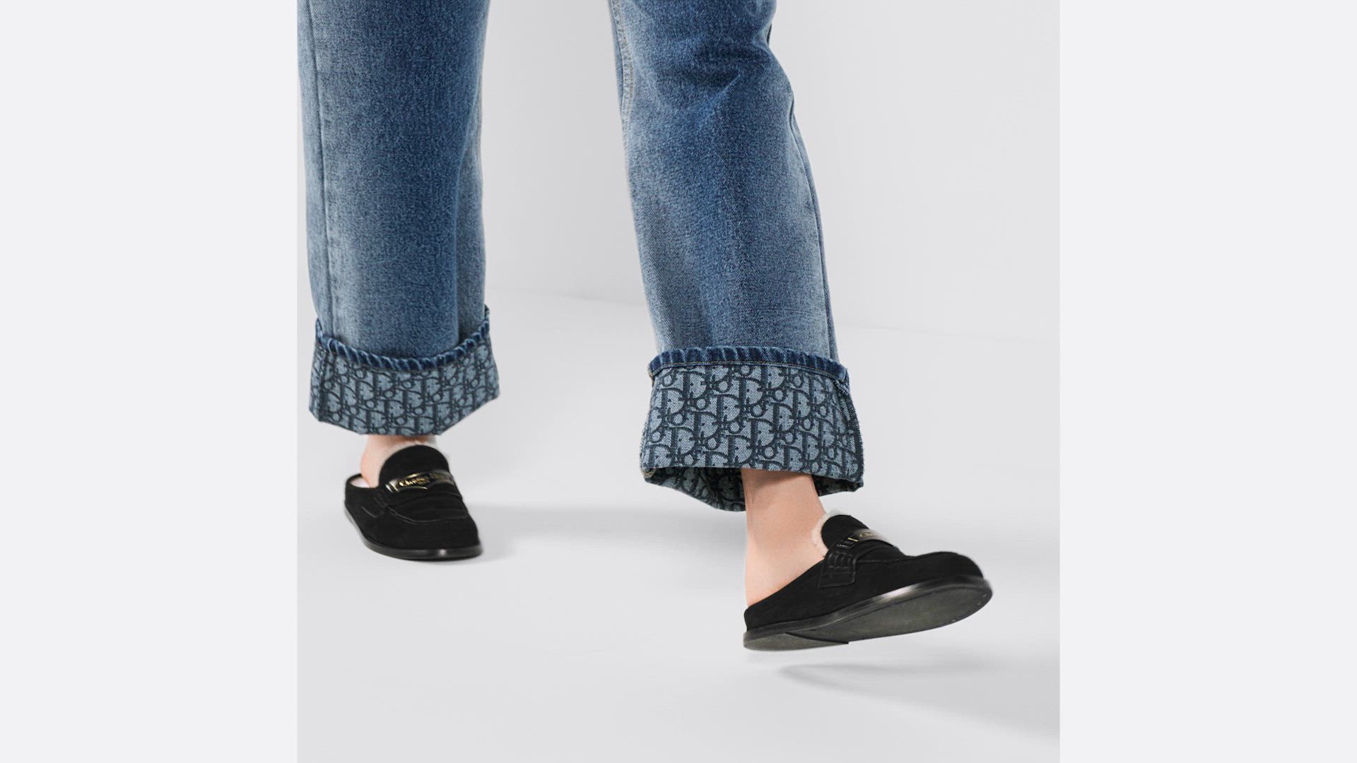 Dior Boy Mule Black Suede Goatskin | DIOR