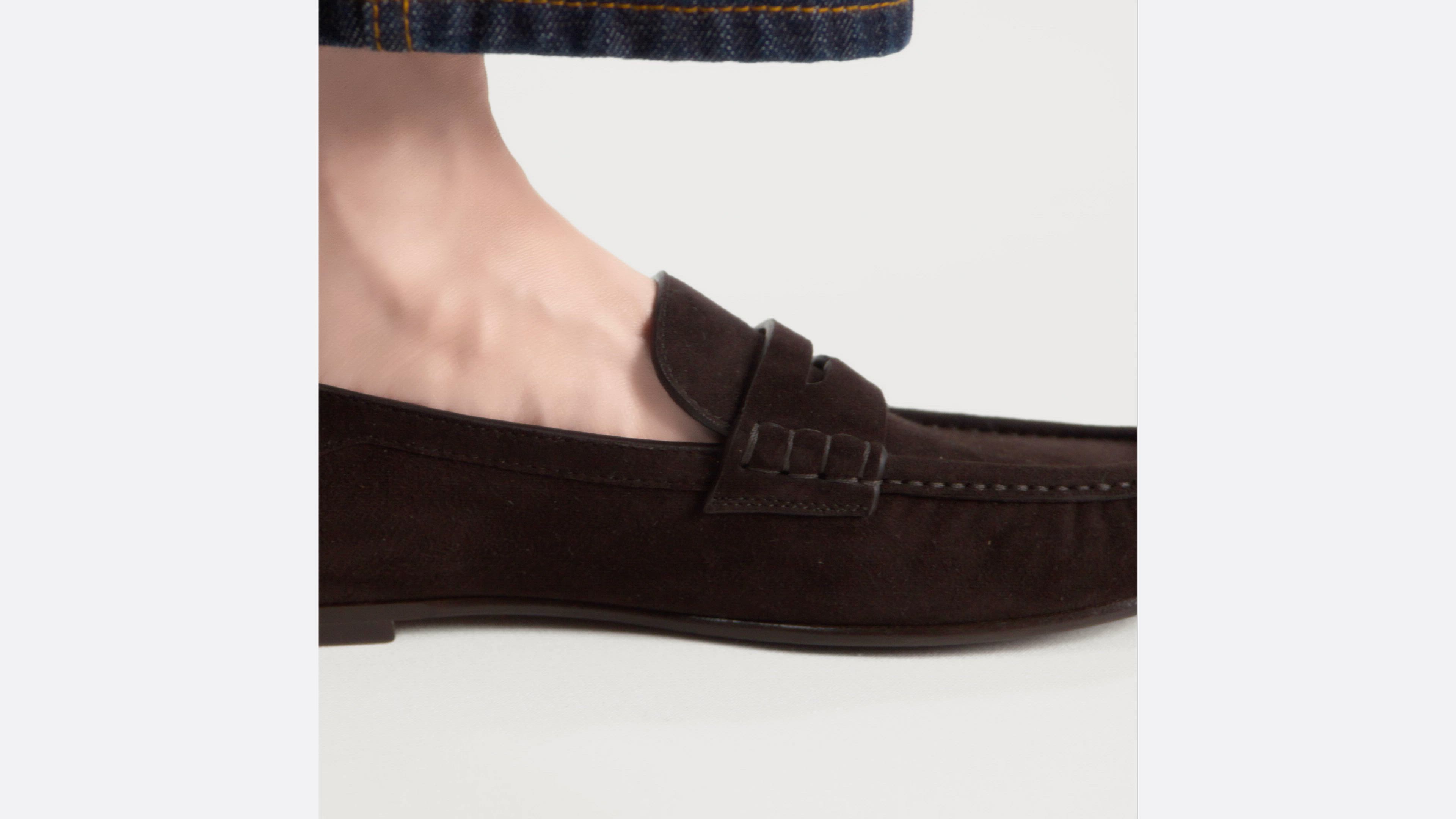 Dior Time Loafer Chocolate Brown Suede Goatskin | DIOR