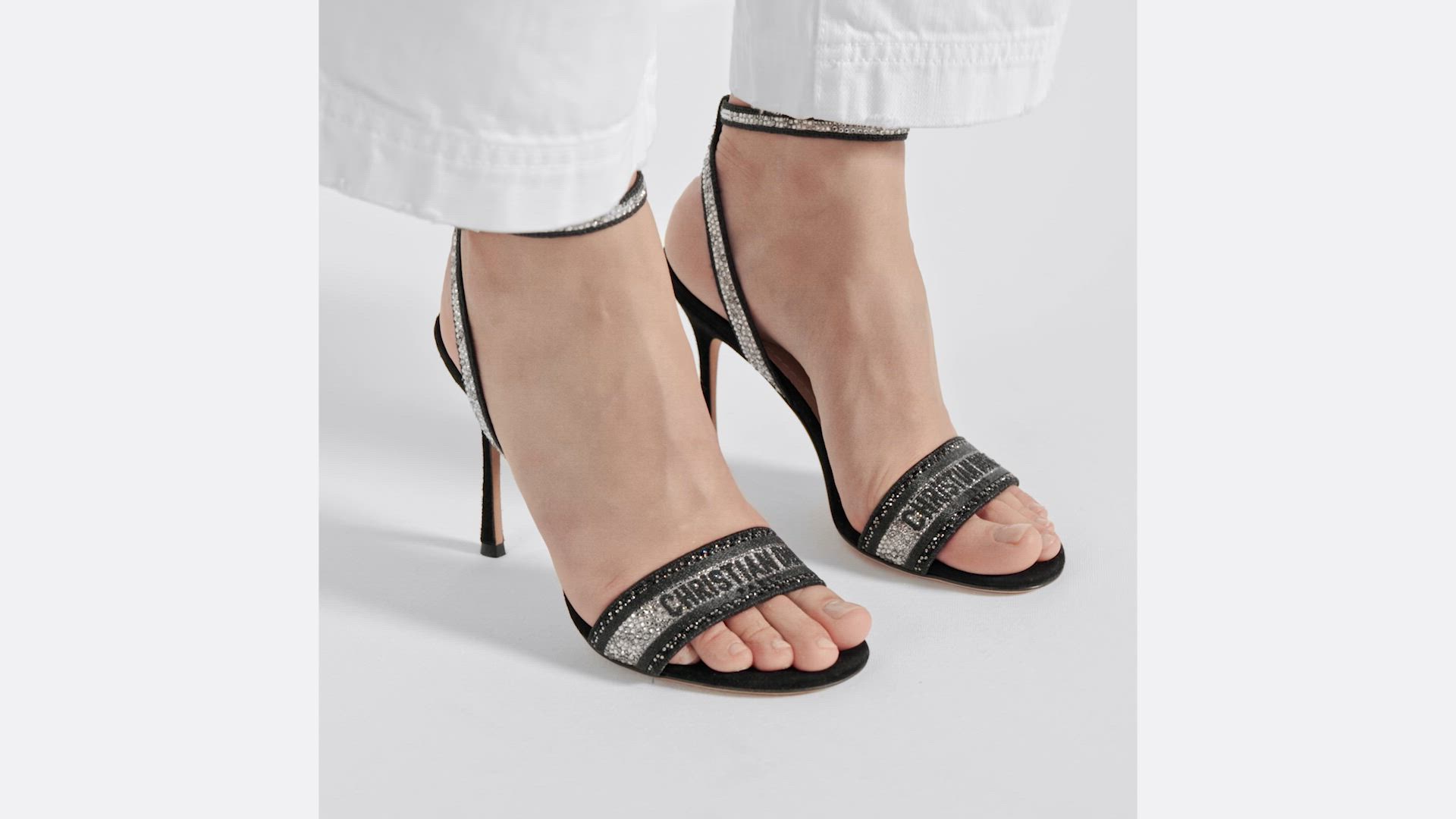 DIOR | Dway ヒールサンダル エンブロイダリー コットン