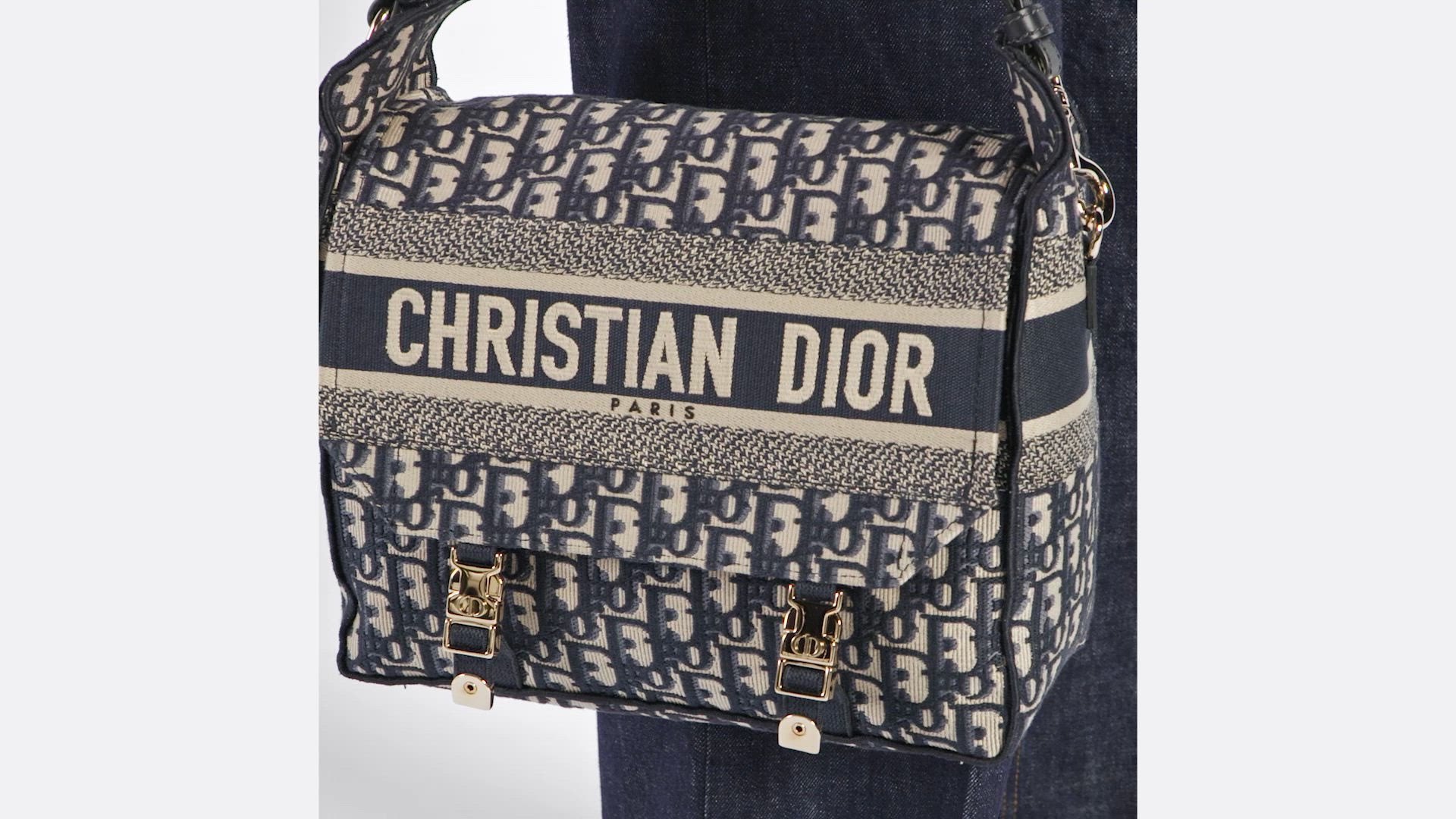 Diorcamp バッグ ミディアム Medium Diorcamp Bag Blue Dior Oblique Embroidery | DIOR
