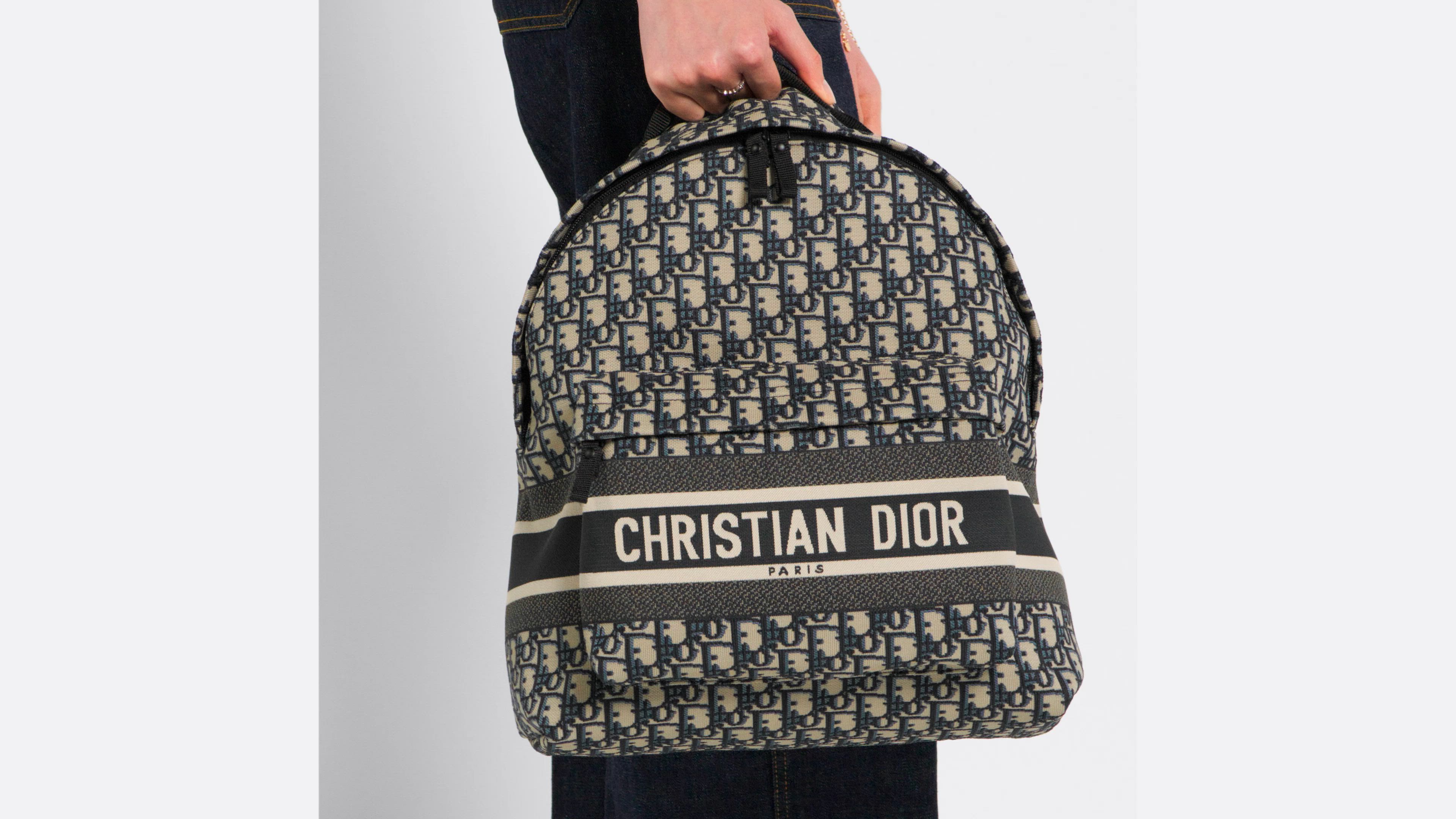 DiorTravel Backpack Blue Dior Oblique Jacquard | DIOR