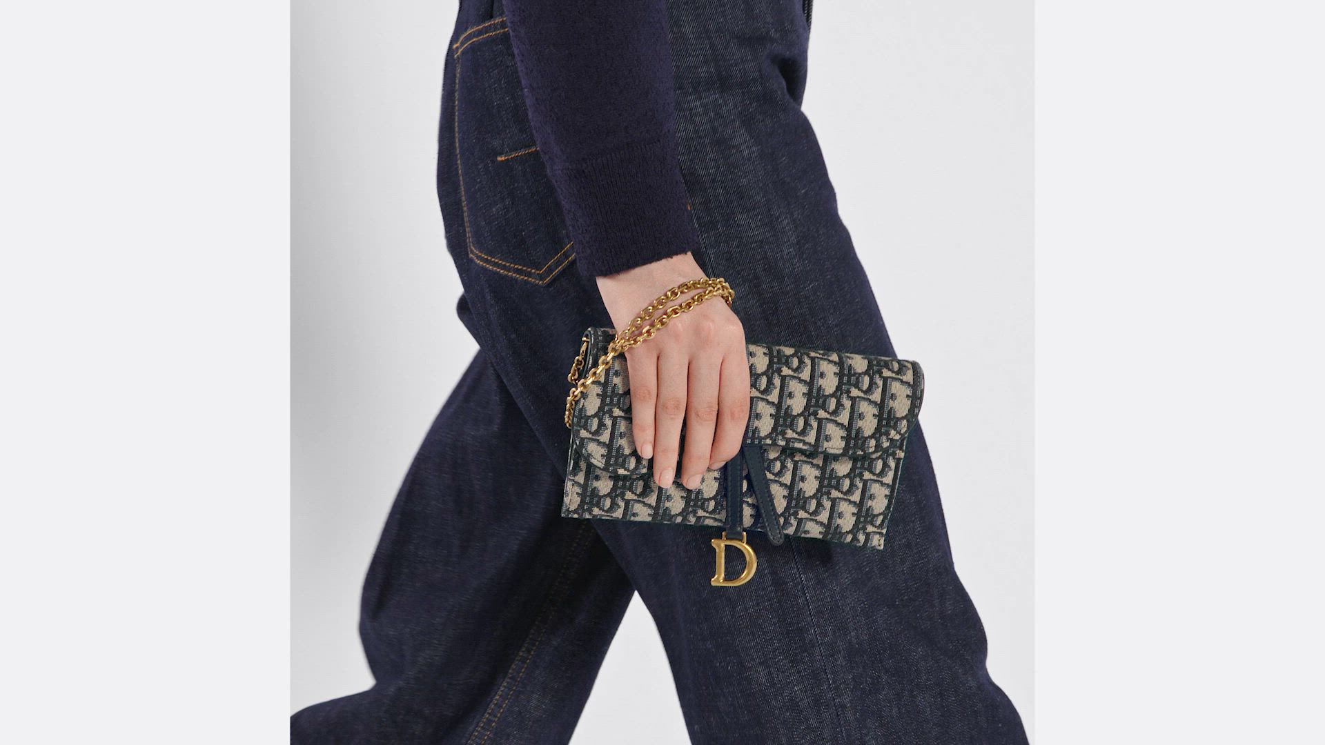 DIOR | Saddle チェーンポーチ スモール ディオール オブリーク ジャカード