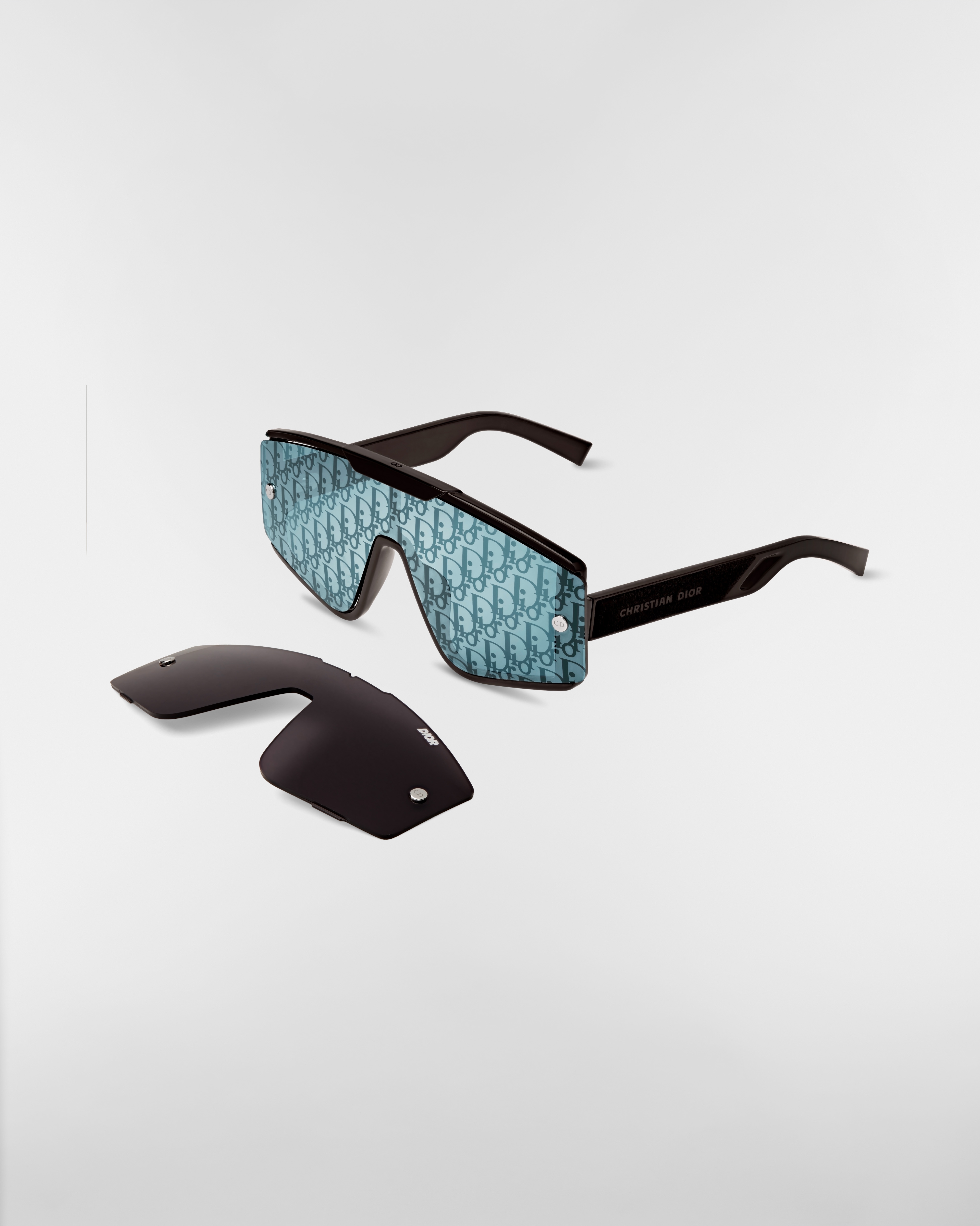 Diorxtrem MU Black Mask Sunglasses with Interchangeable Lenses E10